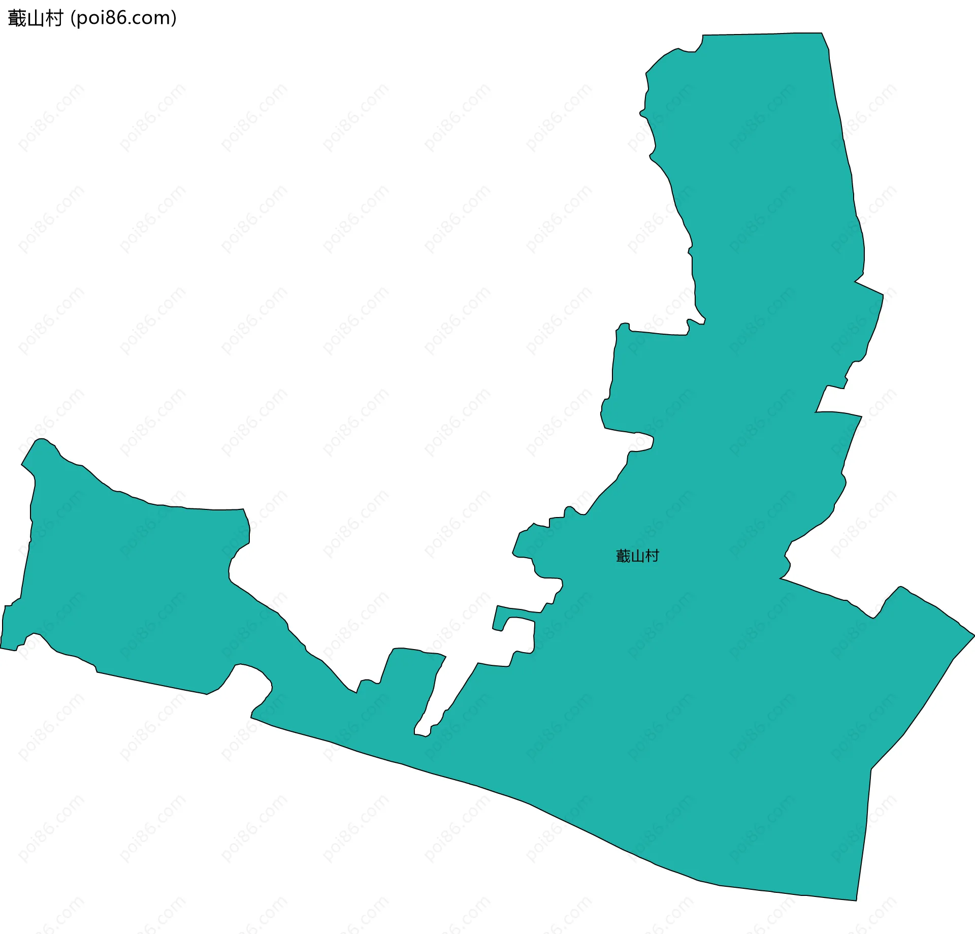 蕺山村边界地图