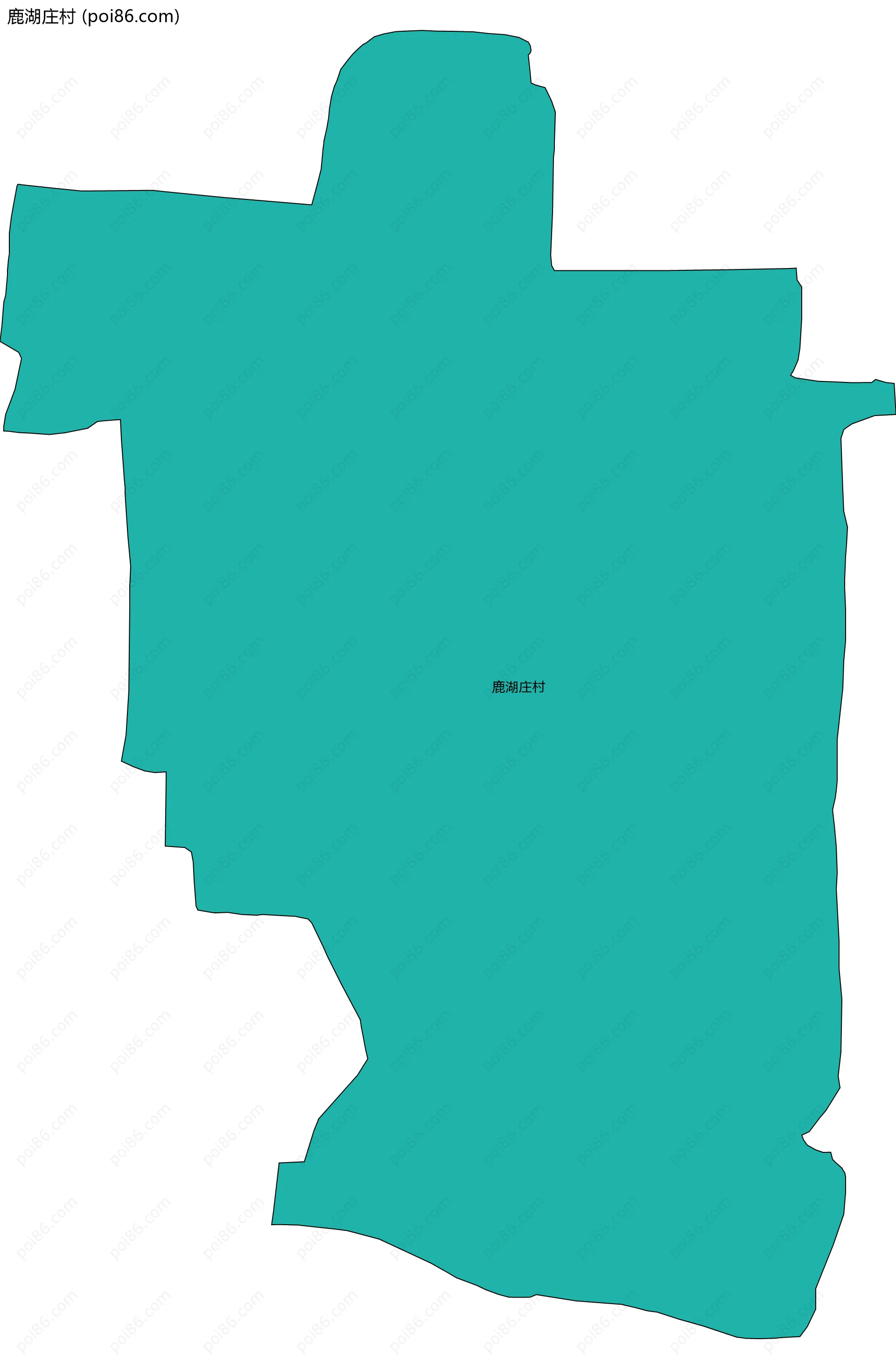 鹿湖庄村边界地图