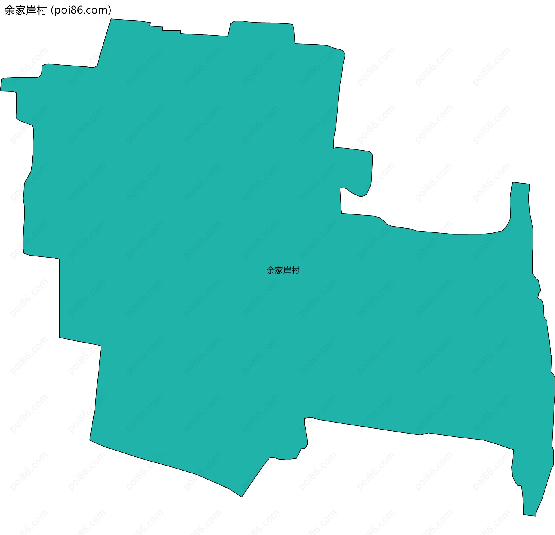 余家岸村边界地图