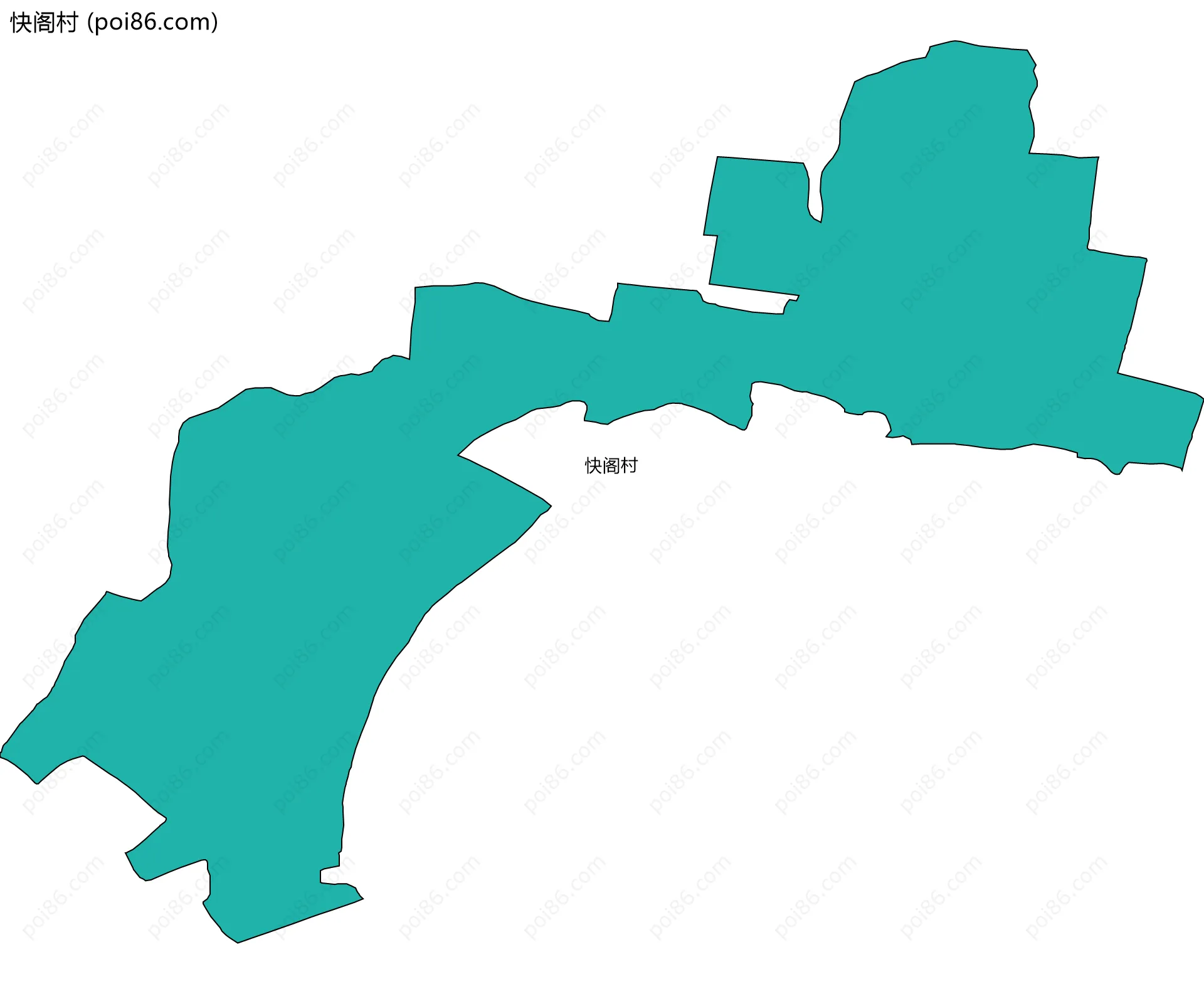 快阁村边界地图
