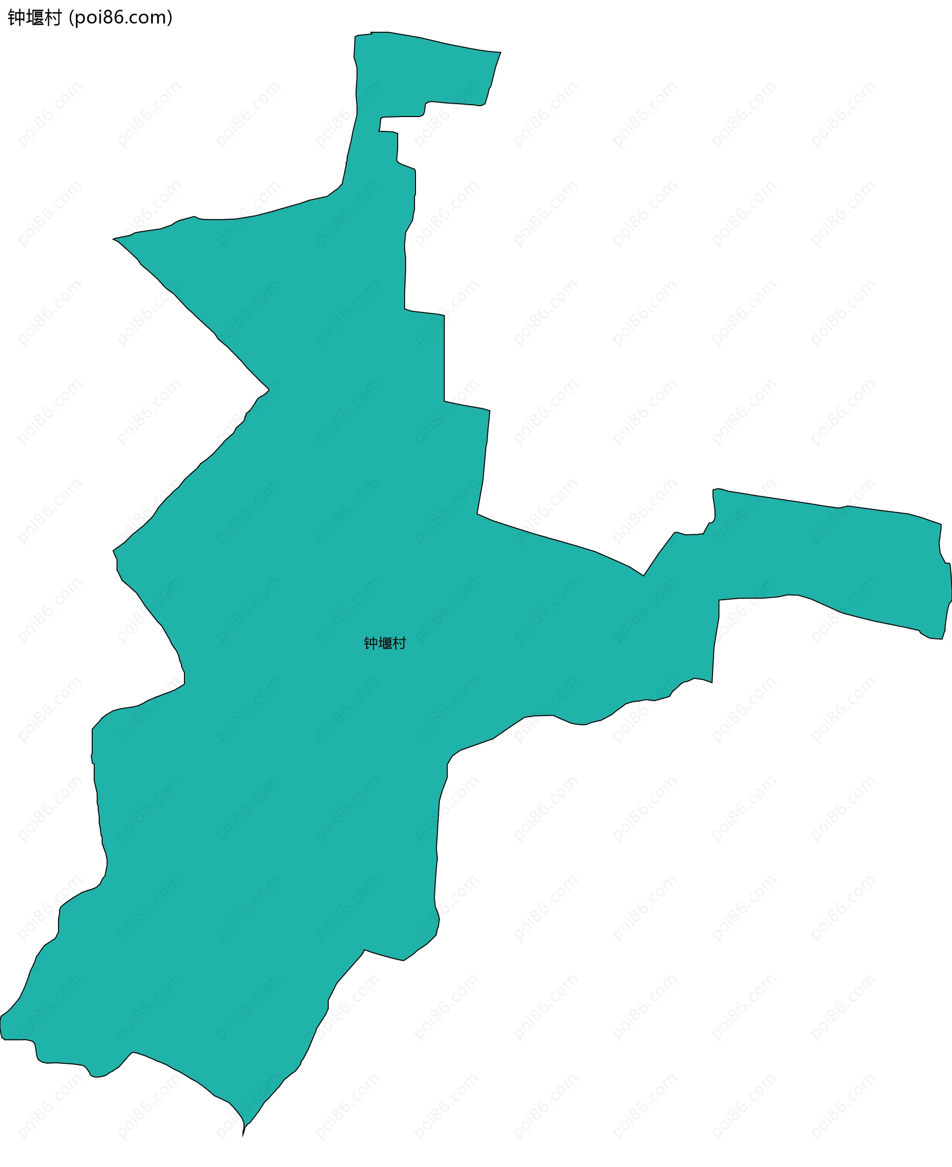 钟堰村边界地图