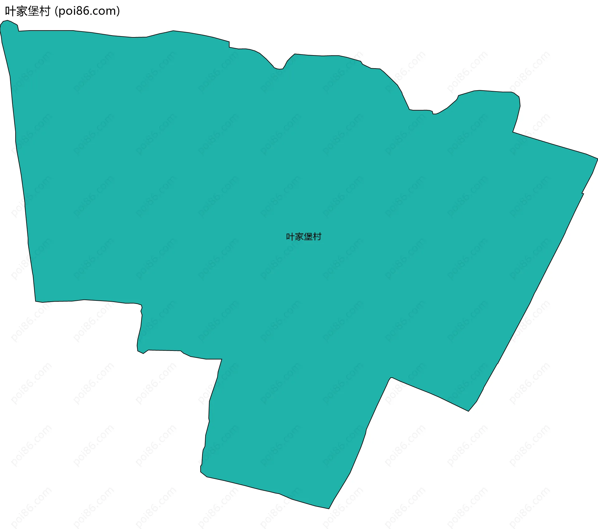 叶家堡村边界地图
