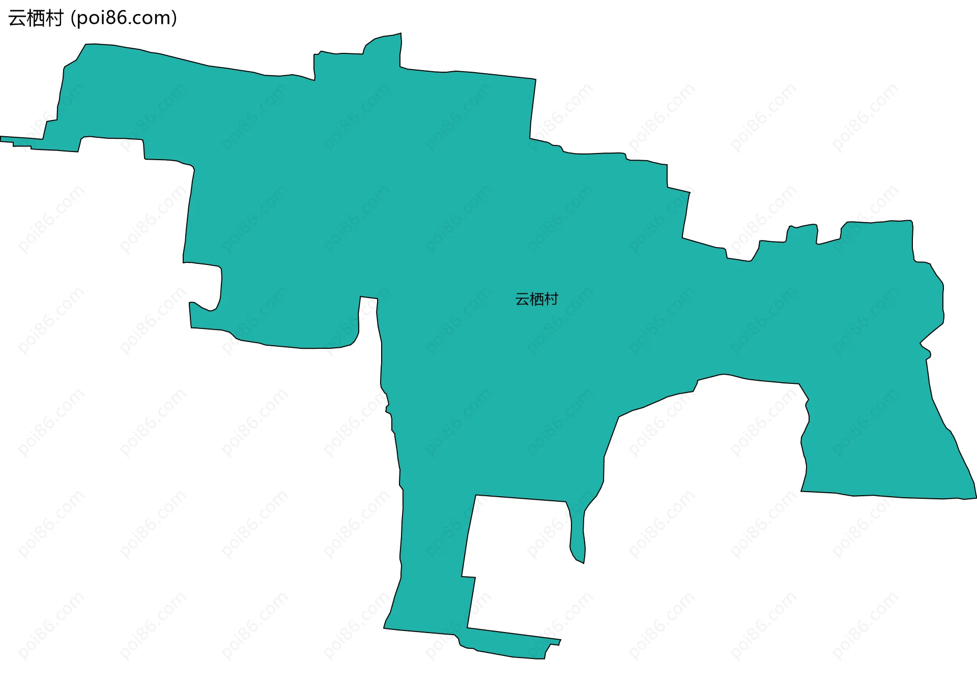 云栖村边界地图