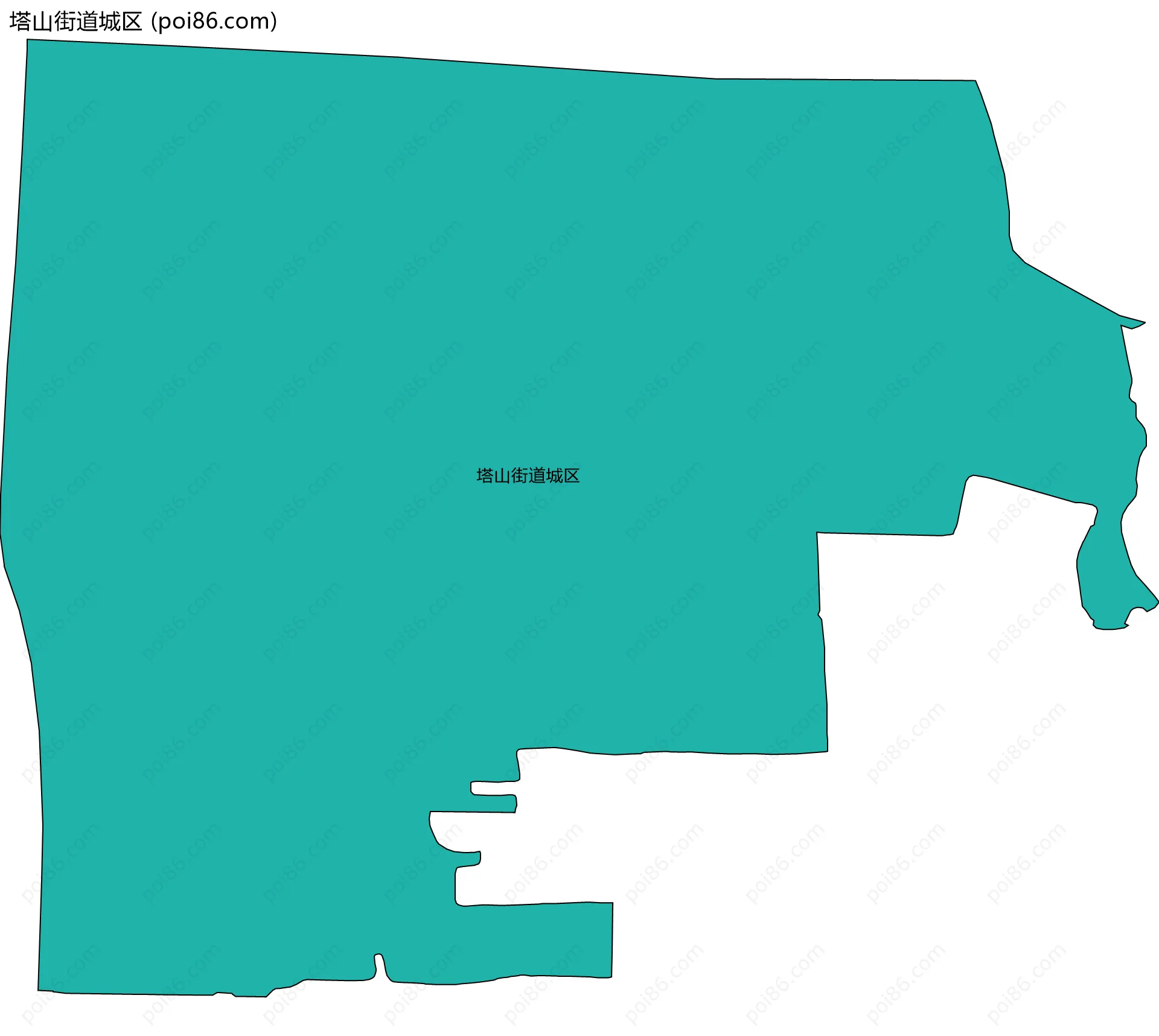 塔山街道城区边界地图