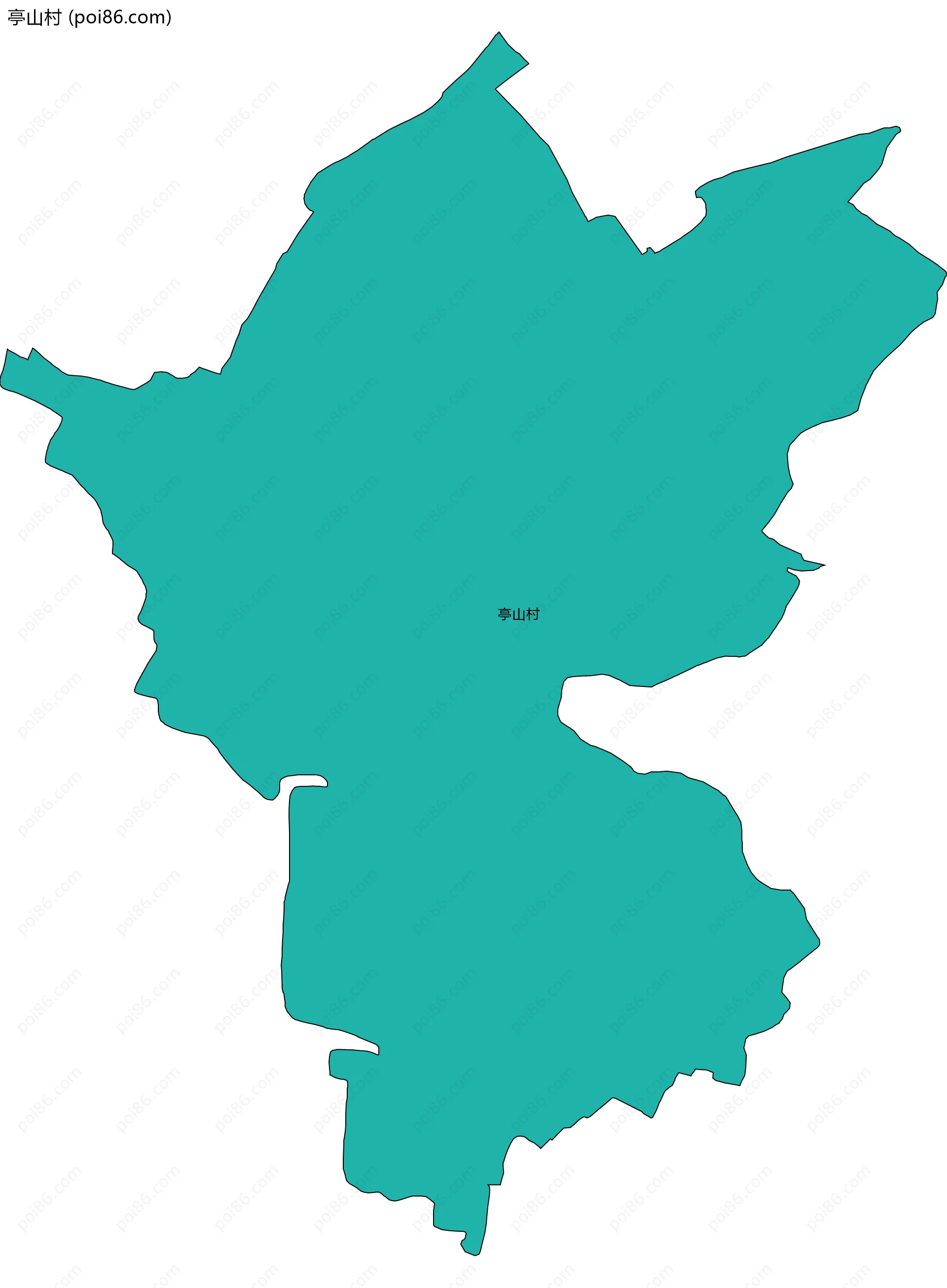 亭山村边界地图