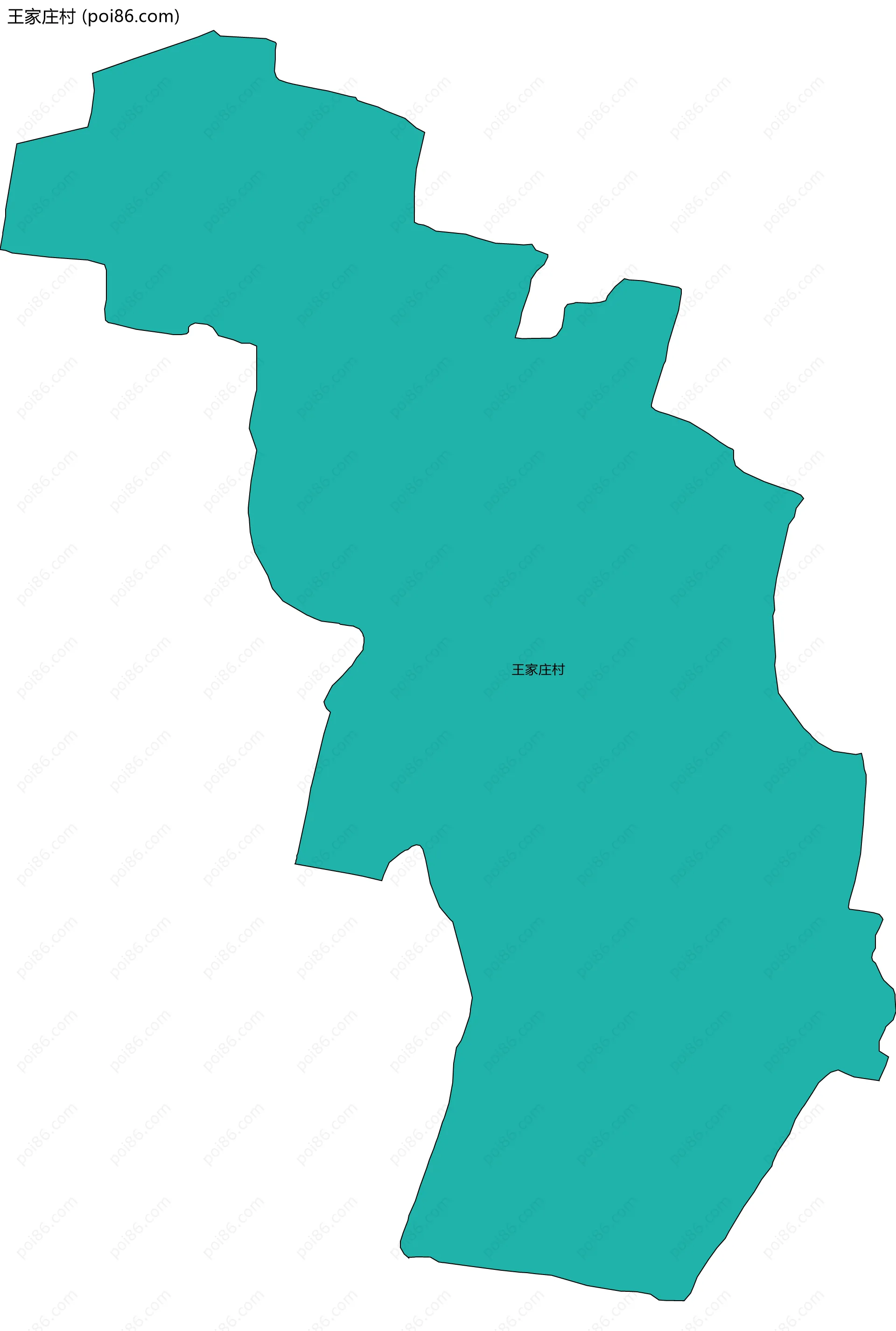 王家庄村边界地图