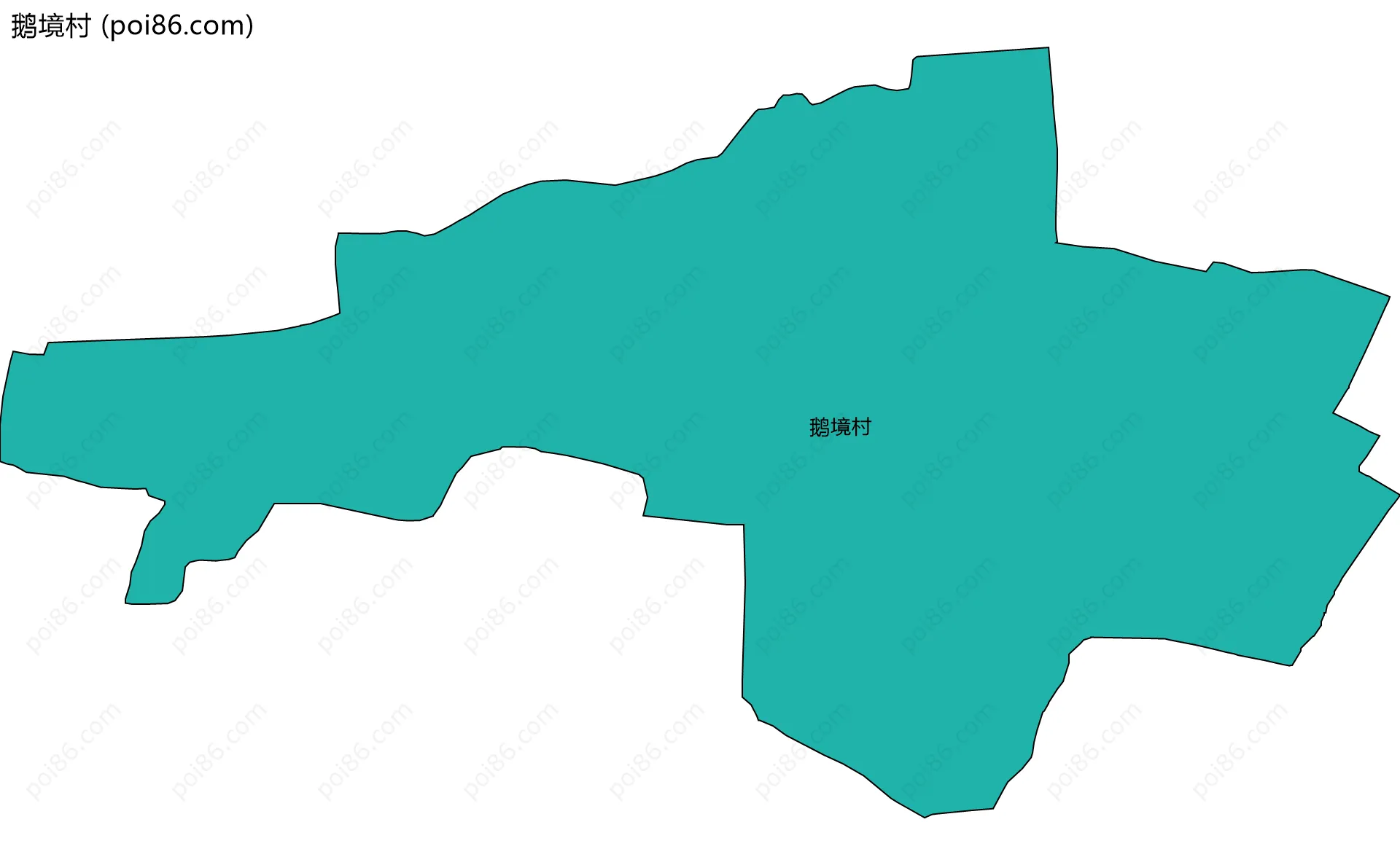 鹅境村边界地图