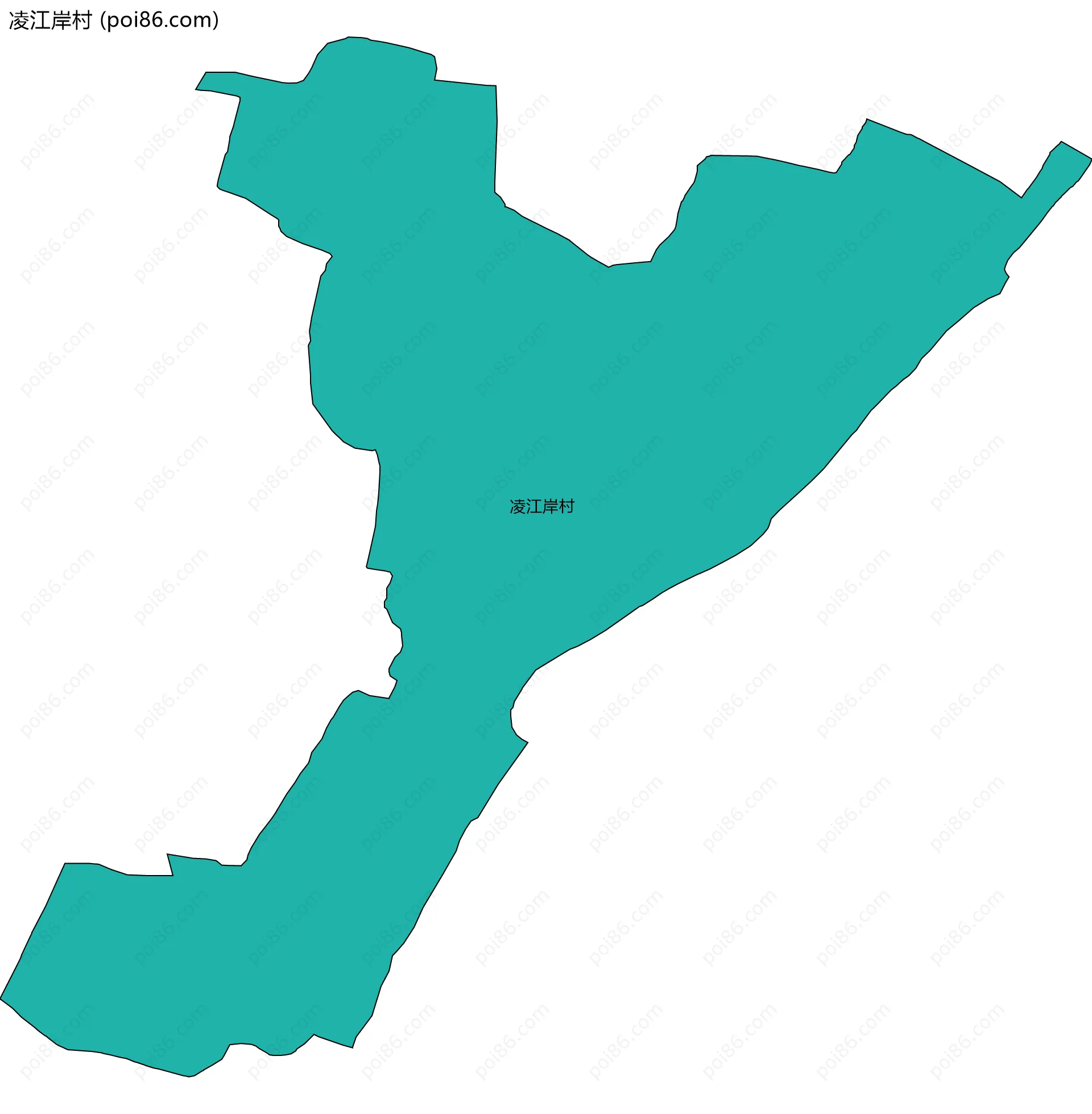 凌江岸村边界地图