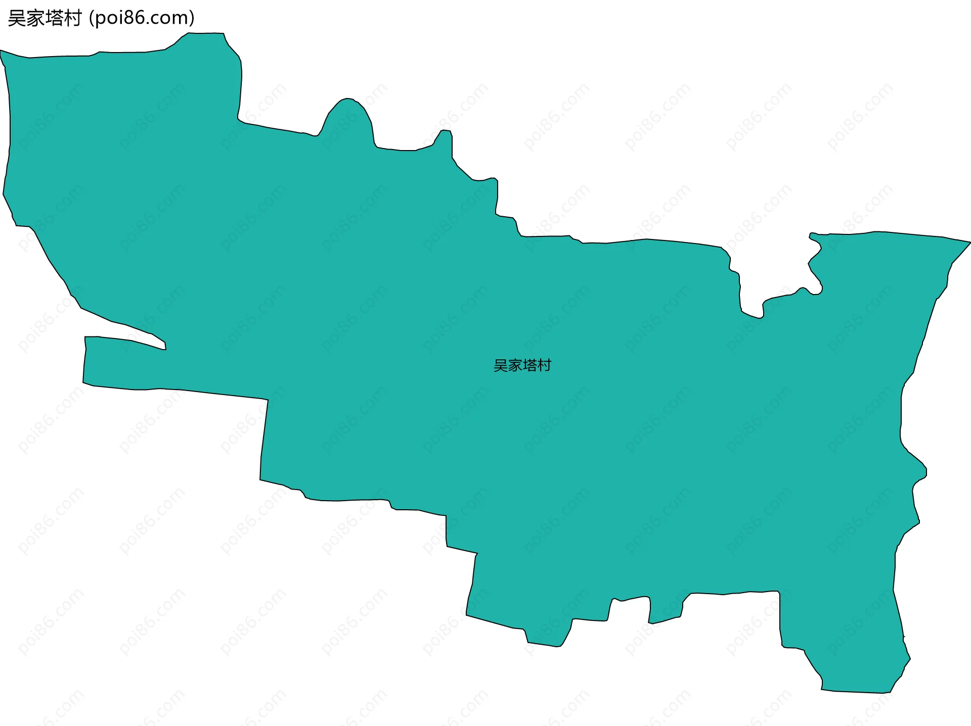吴家塔村边界地图