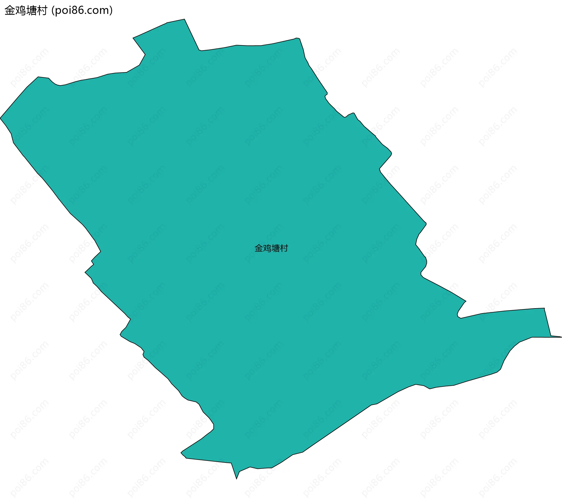 金鸡塘村边界地图