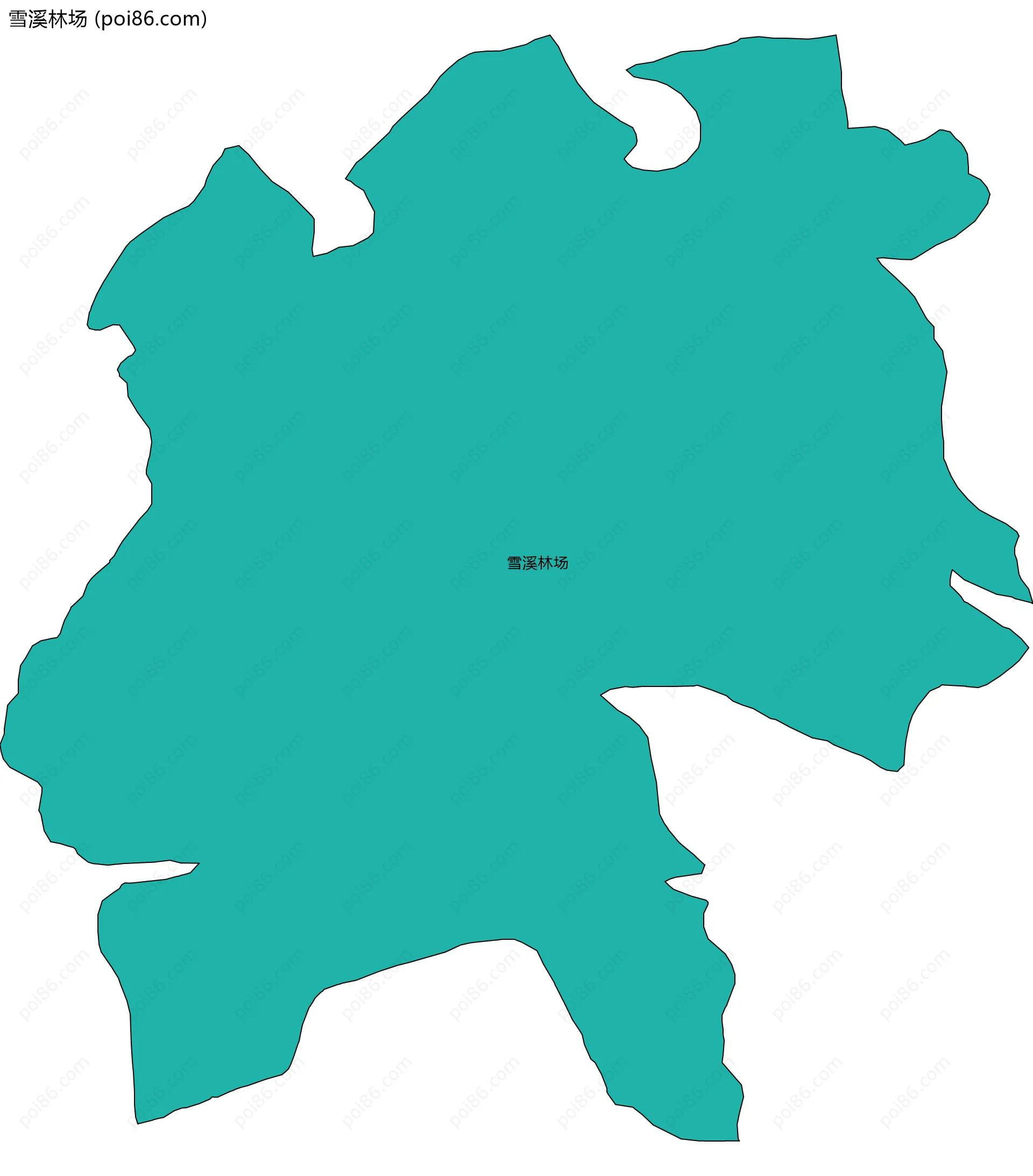 雪溪林场边界地图