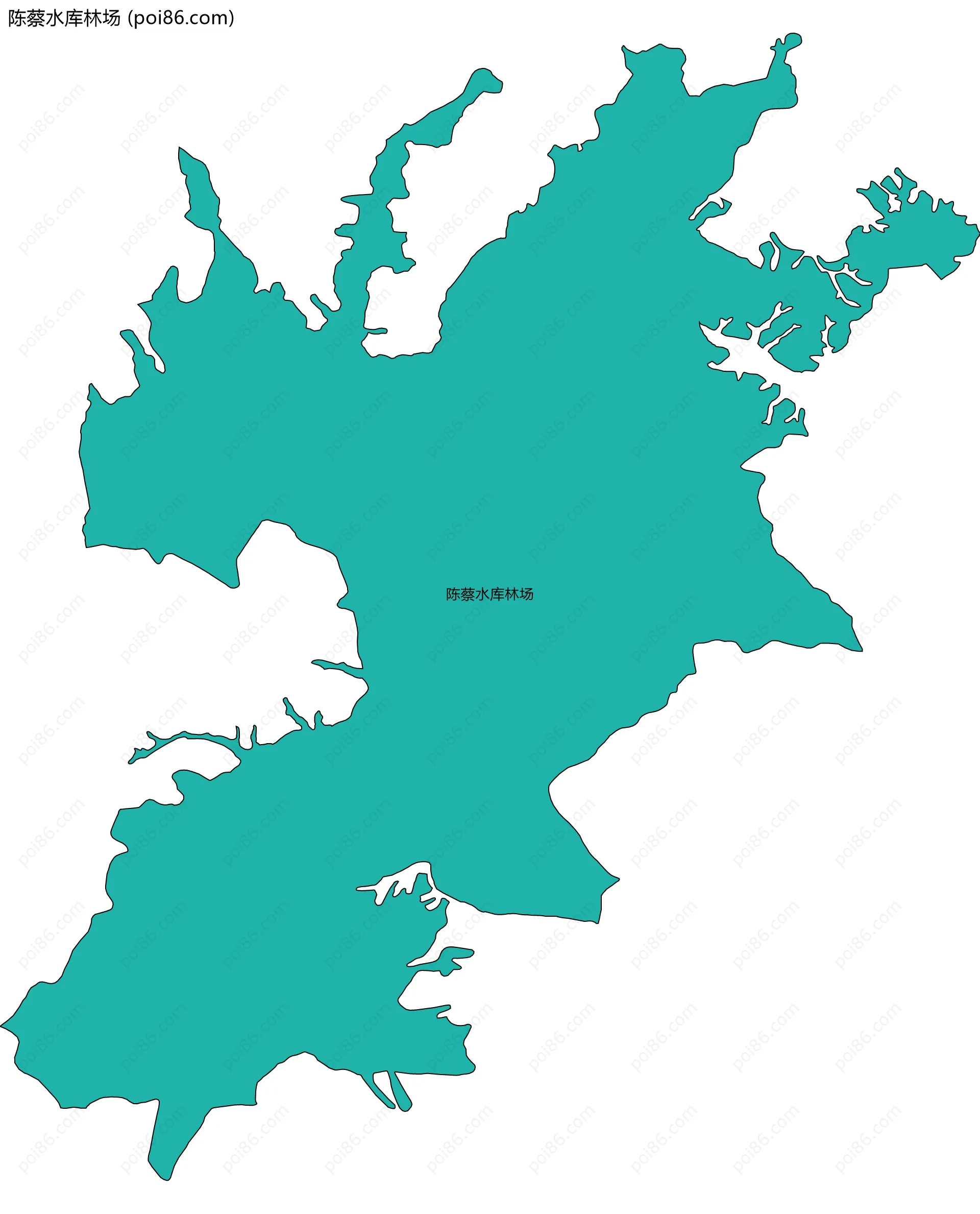 陈蔡水库林场边界地图