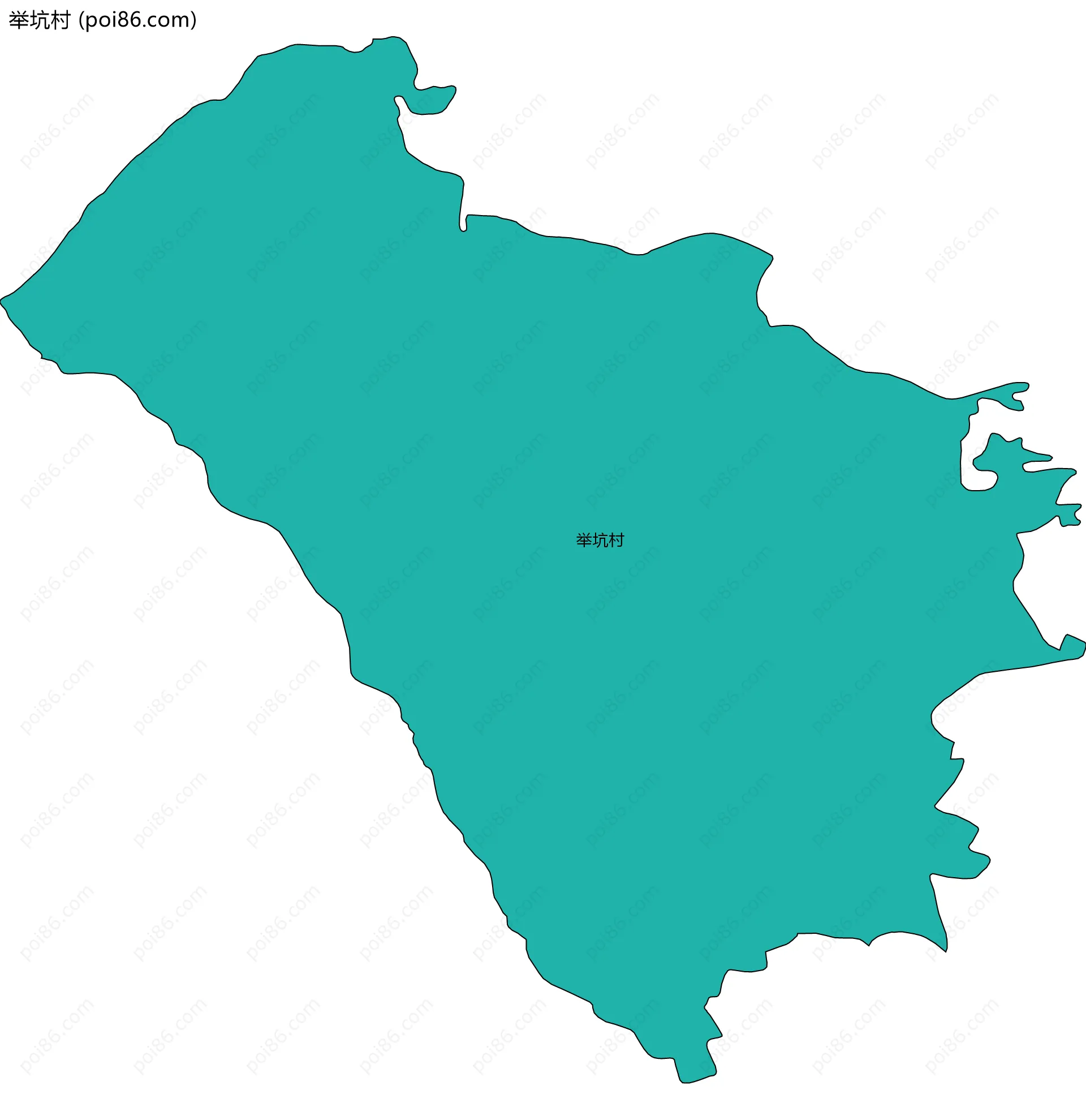 举坑村边界地图