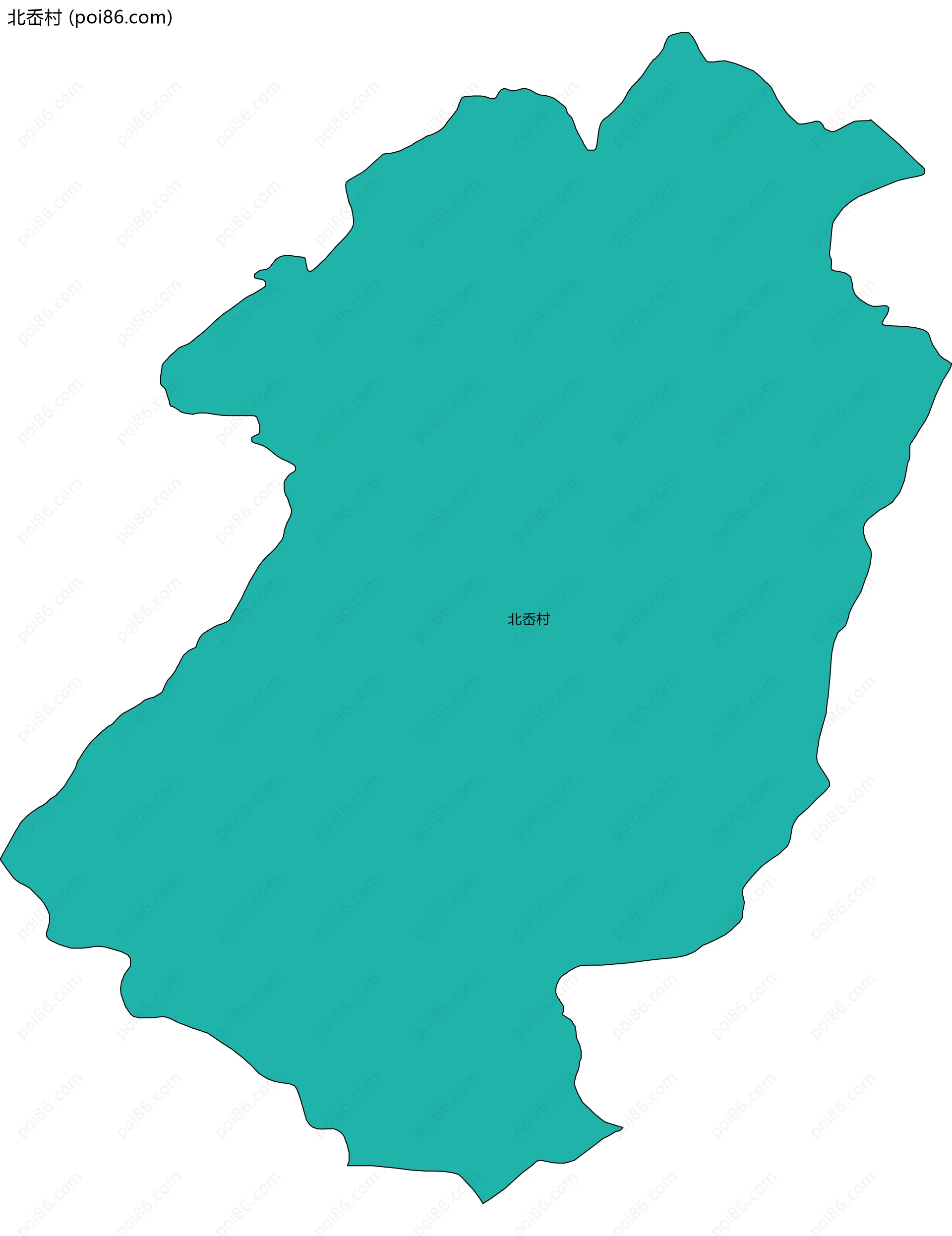 北岙村边界地图