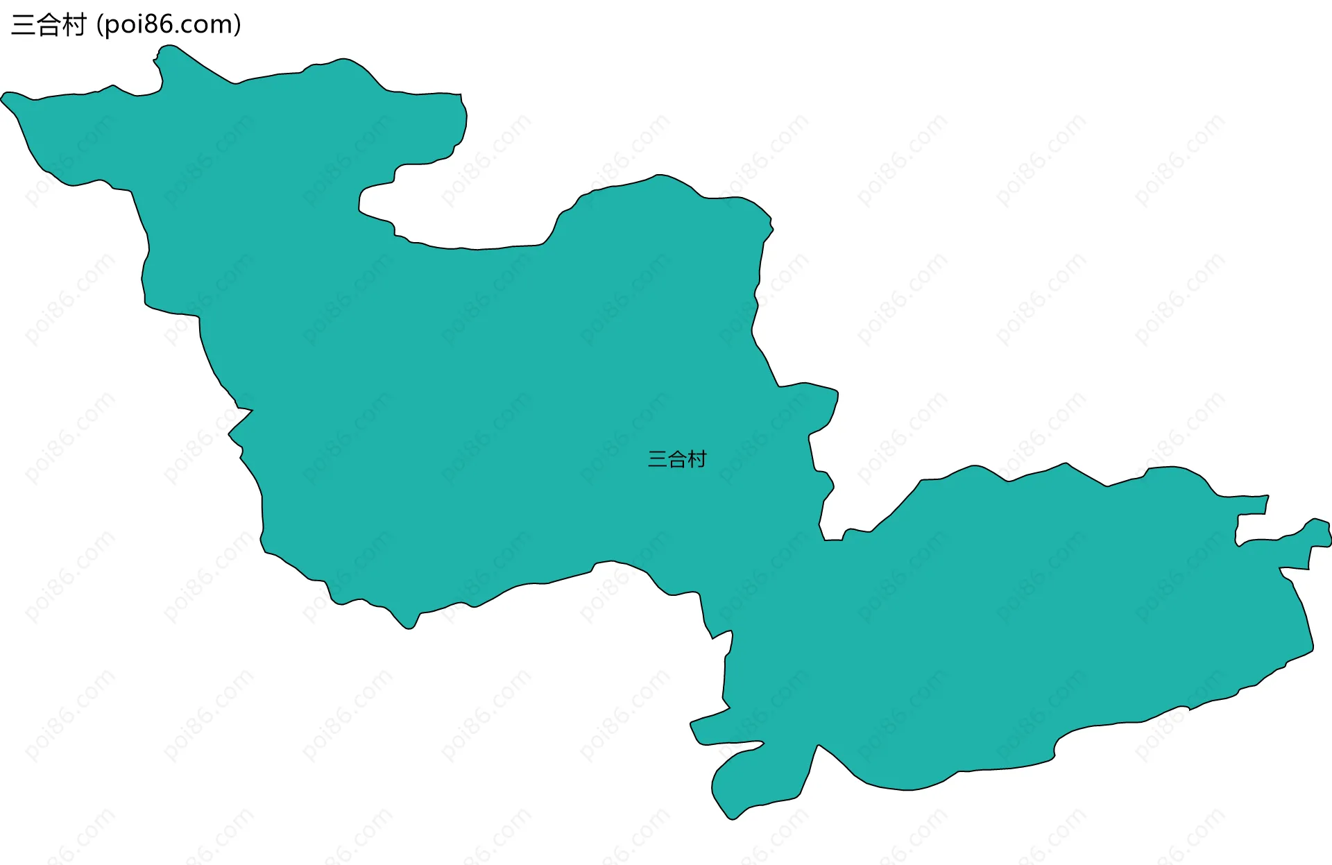 三合村边界地图