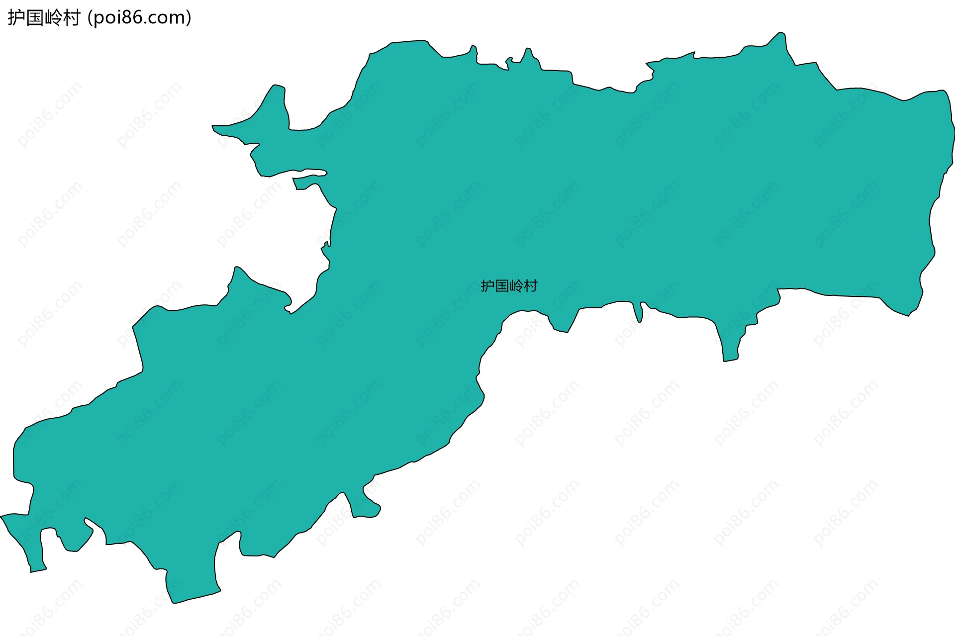 护国岭村边界地图
