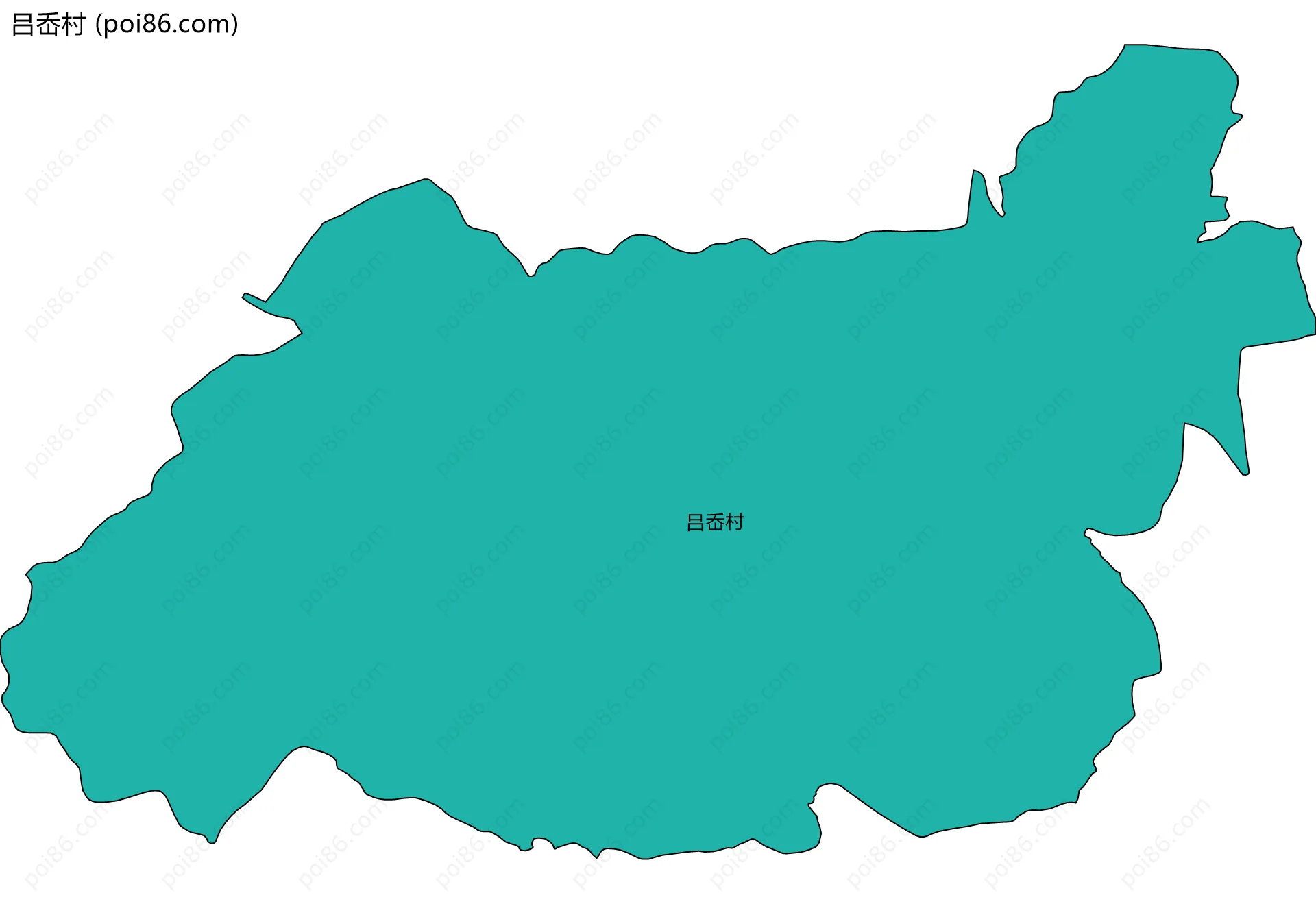 吕岙村边界地图