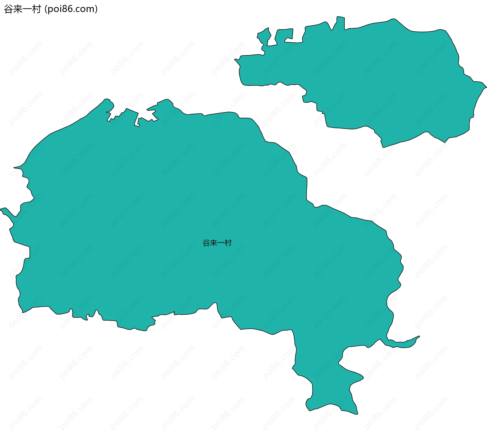 谷来一村边界地图