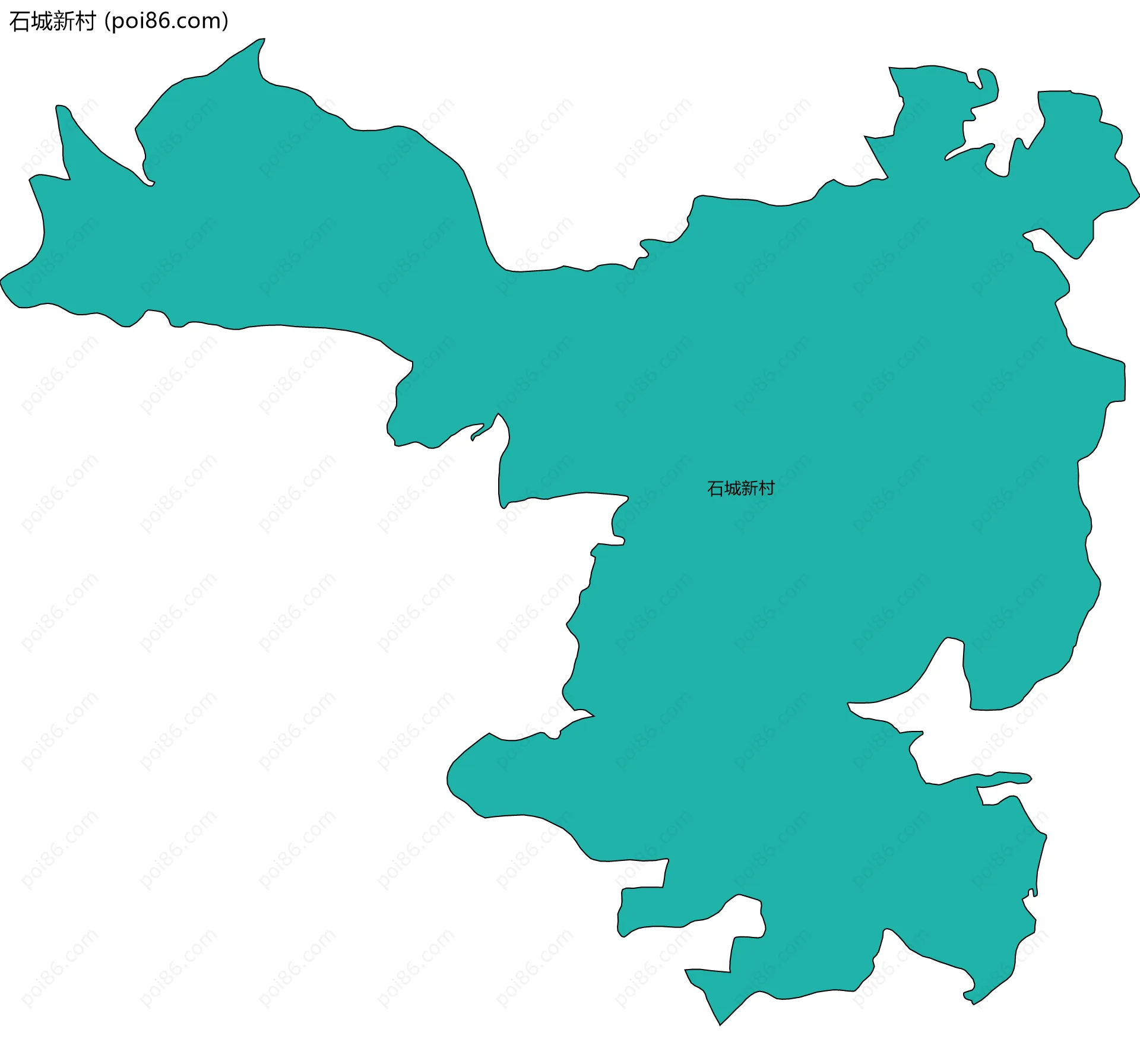 石城新村边界地图