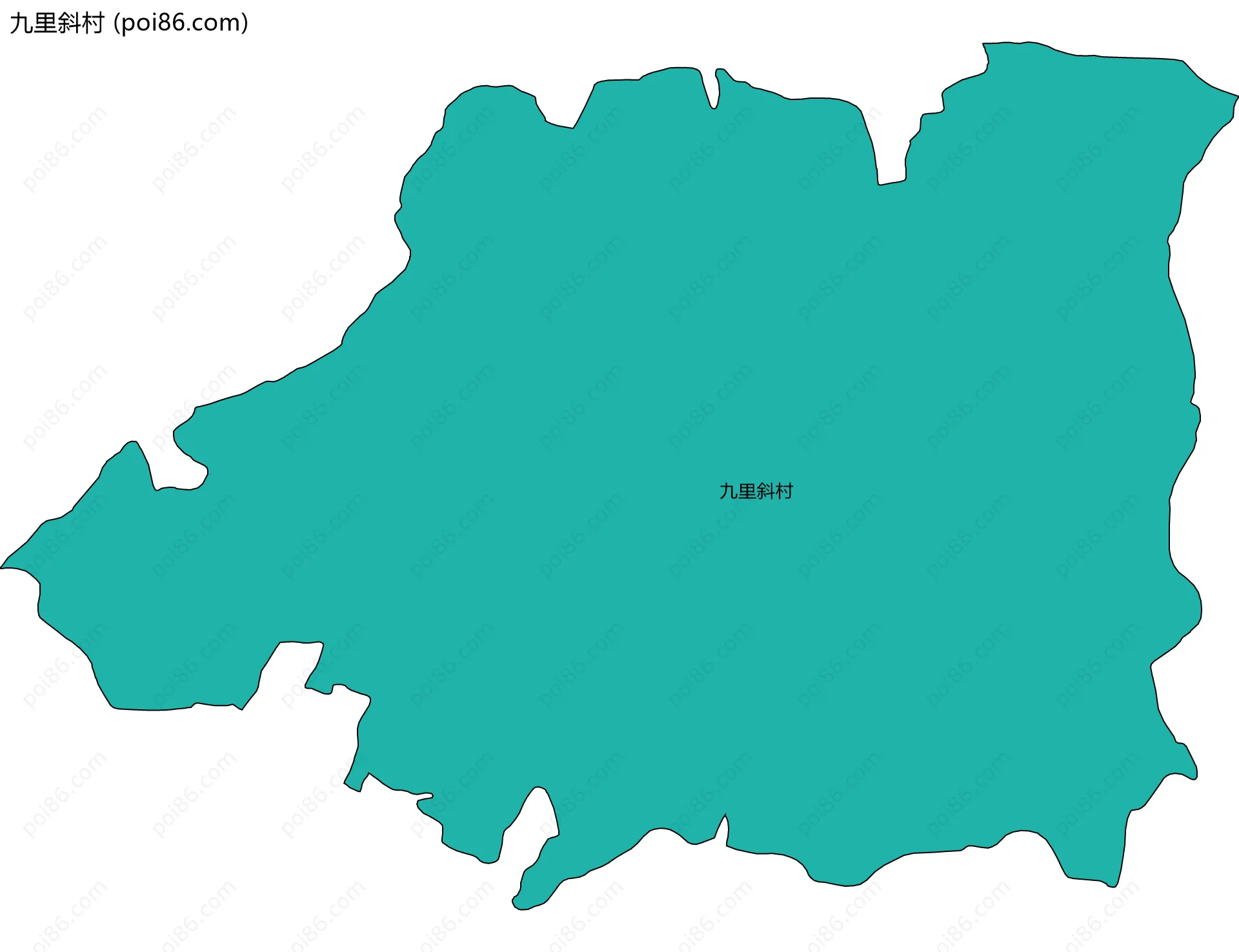 九里斜村边界地图