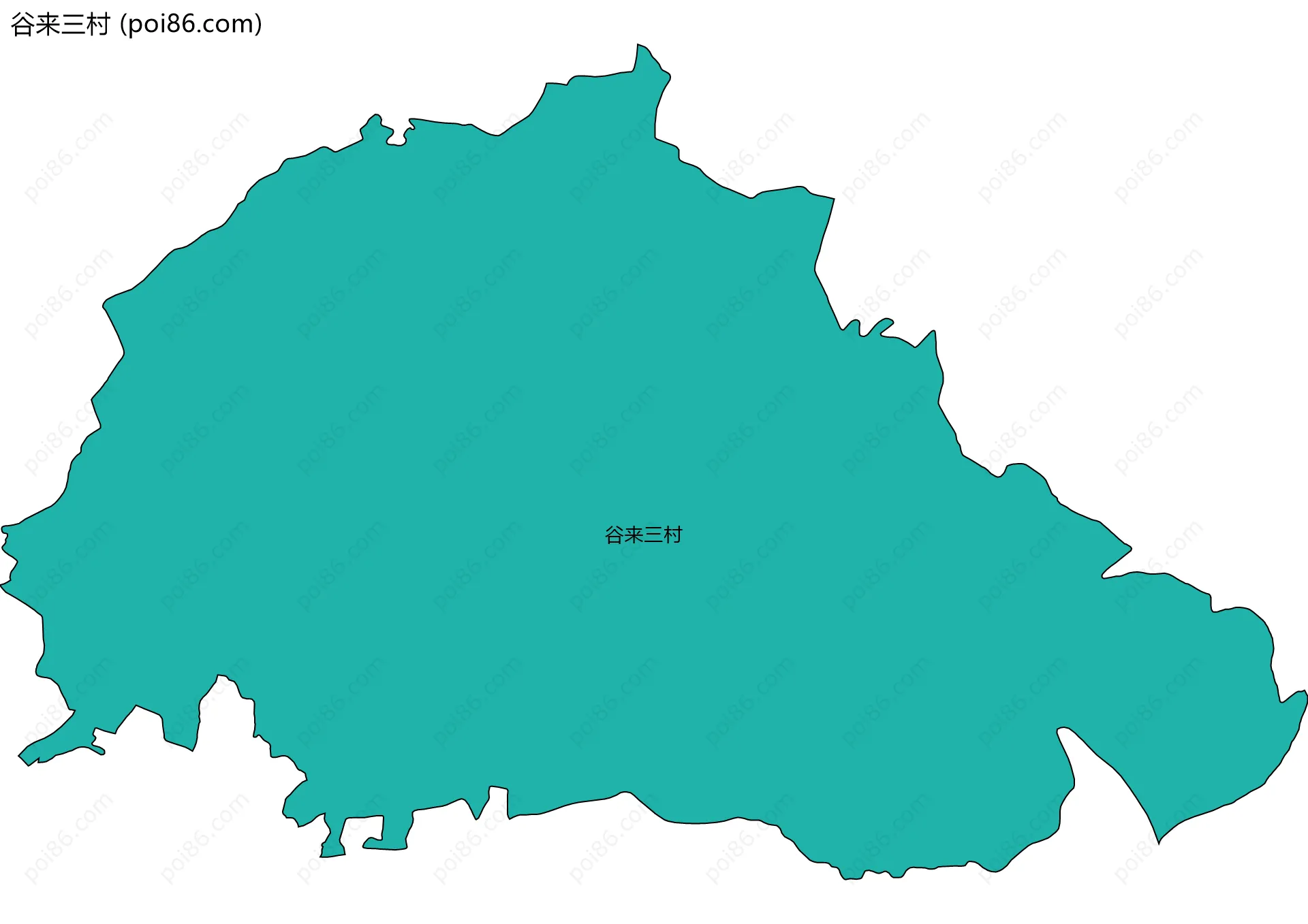 谷来三村边界地图