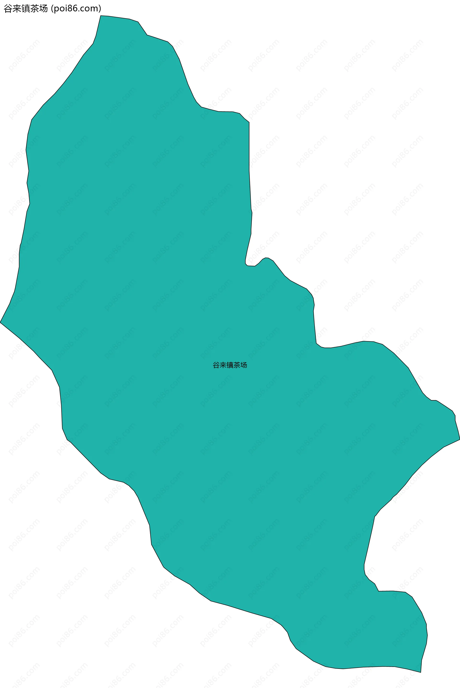 谷来镇茶场边界地图