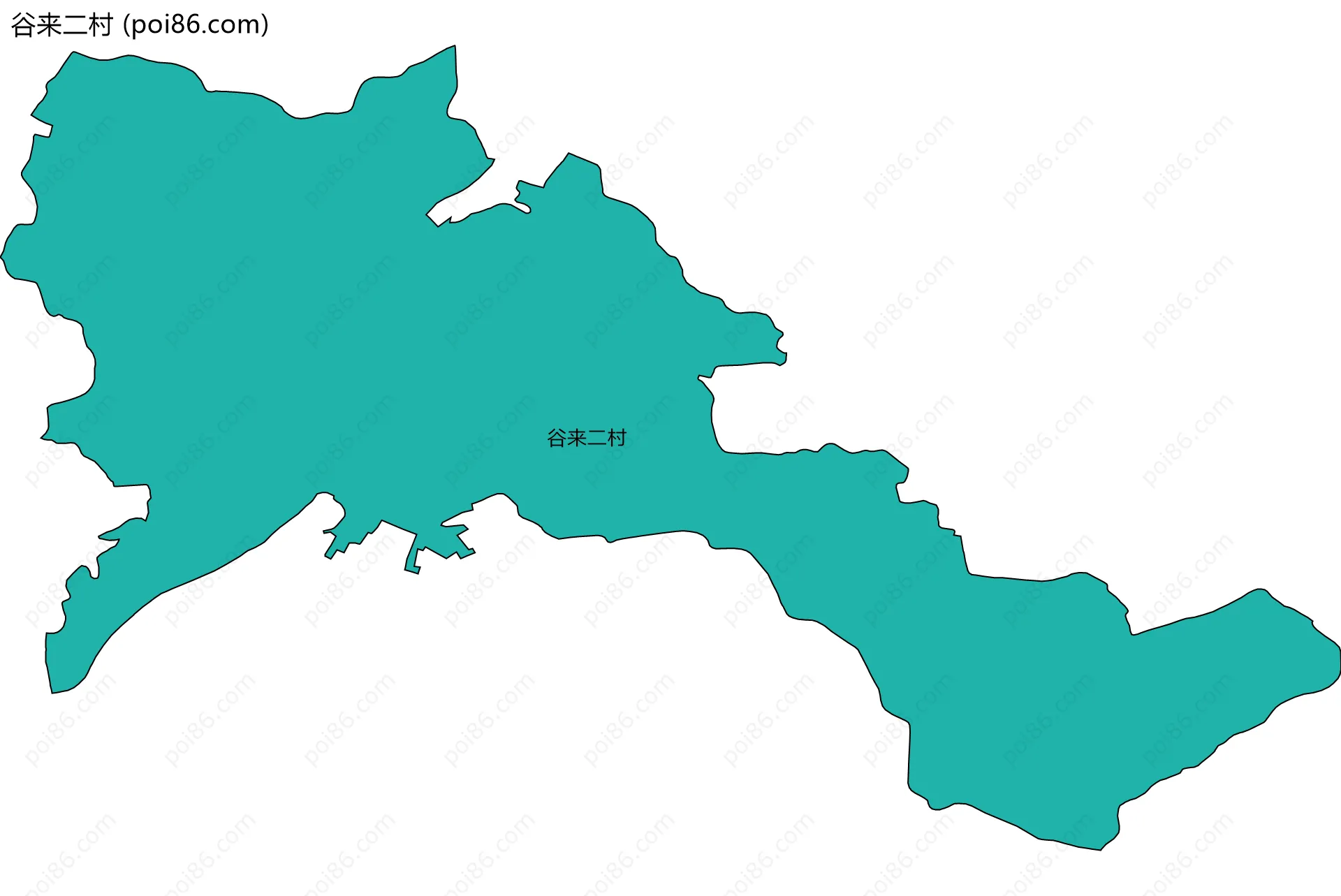 谷来二村边界地图