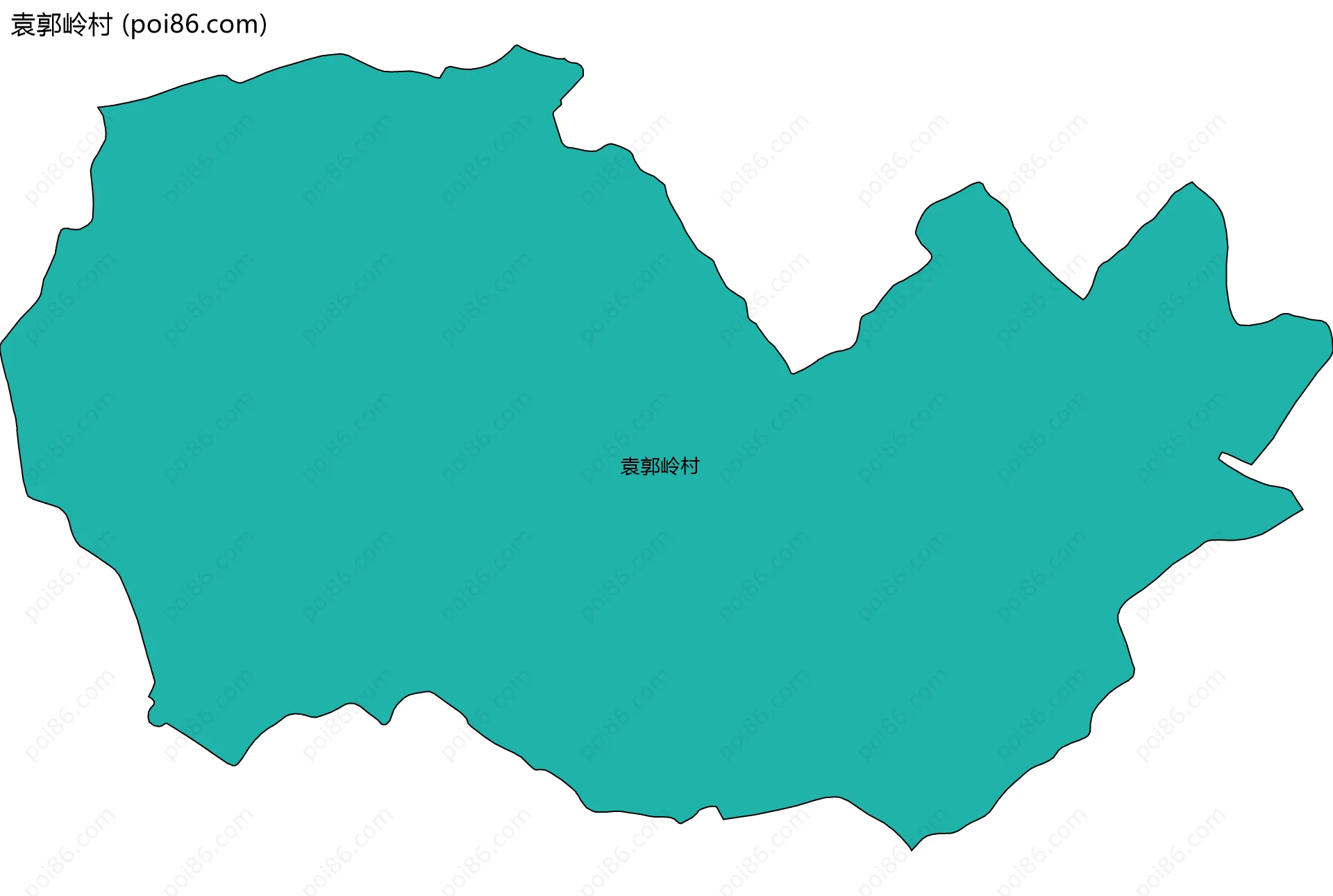袁郭岭村边界地图