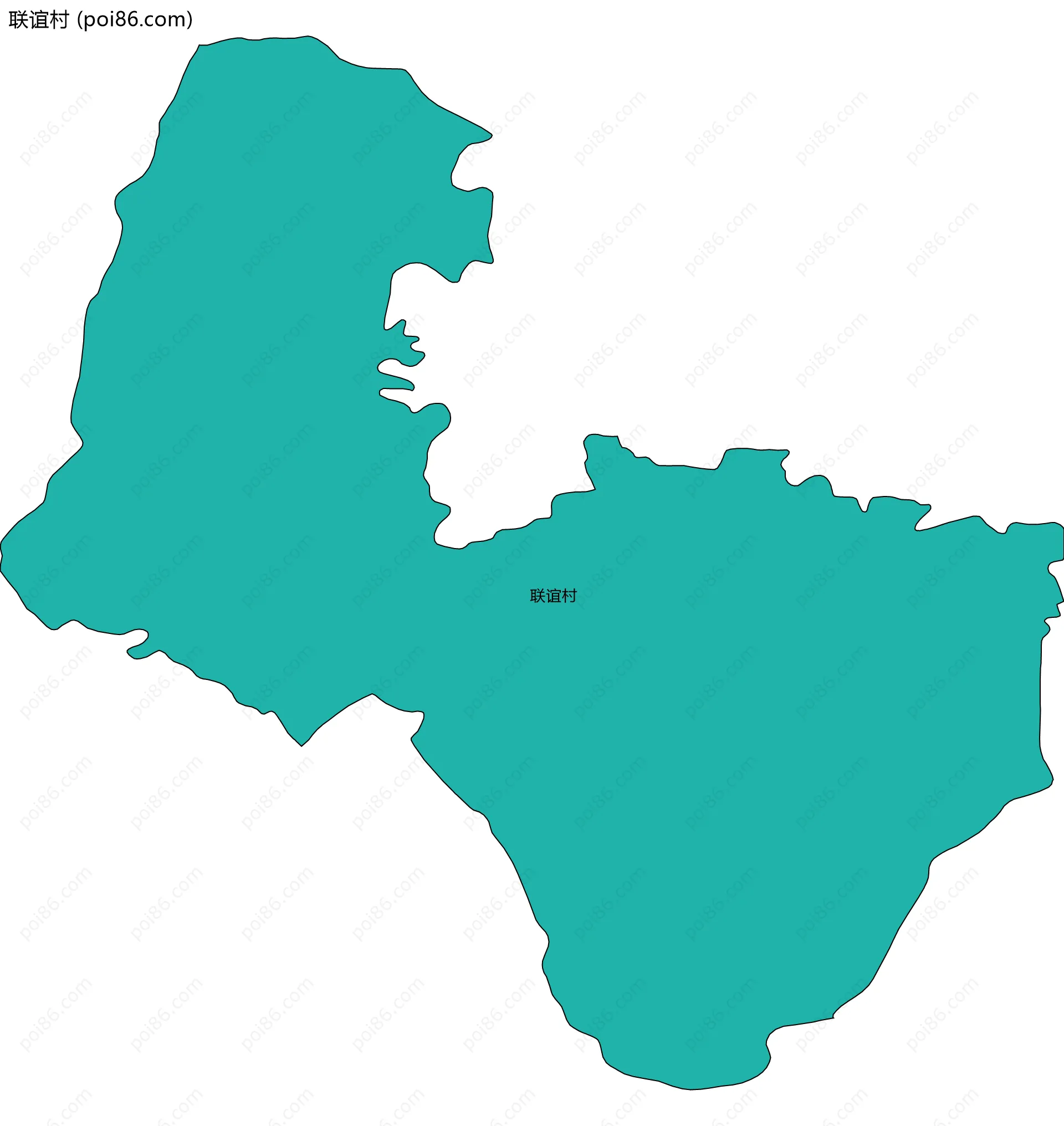 联谊村边界地图