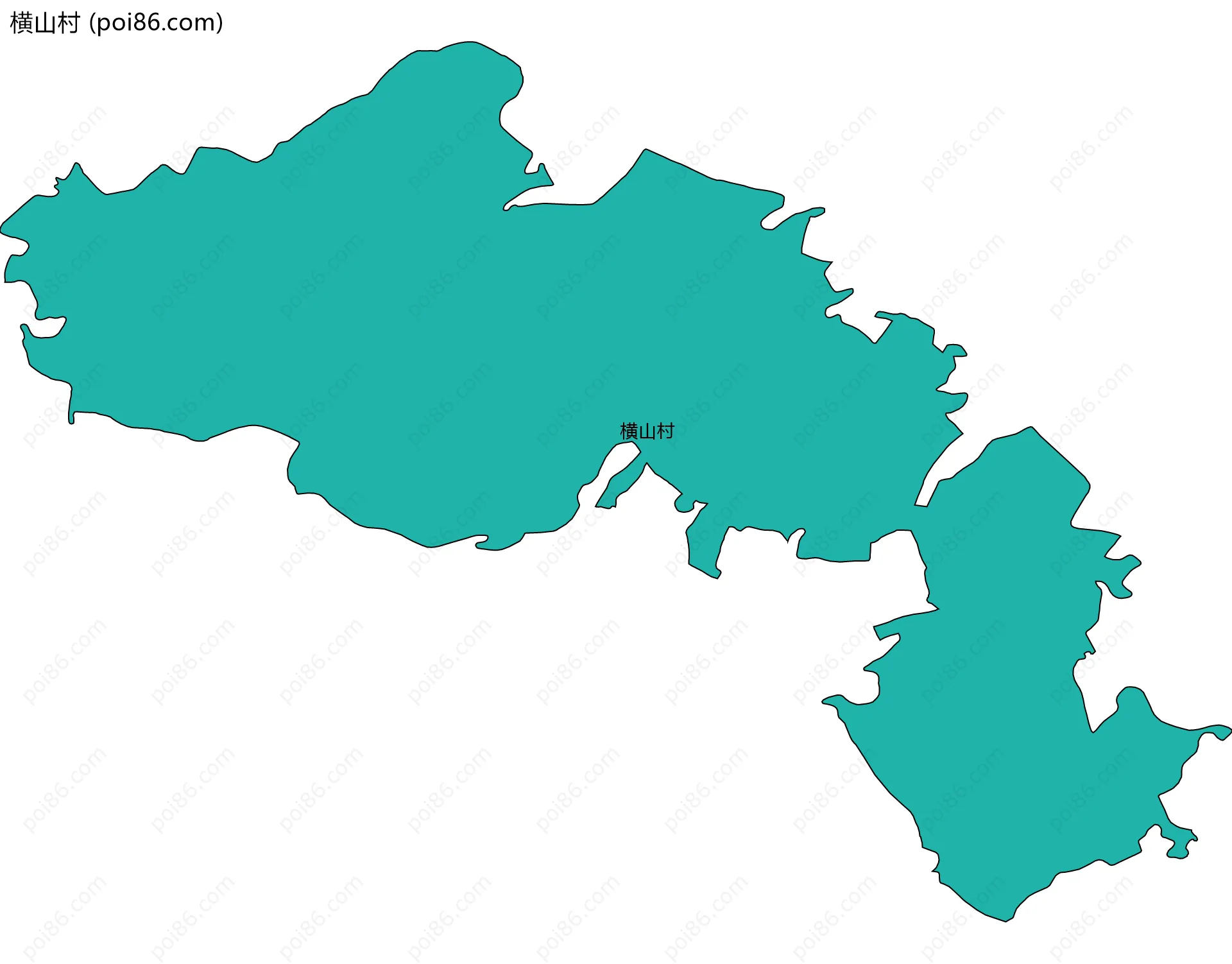 横山村边界地图