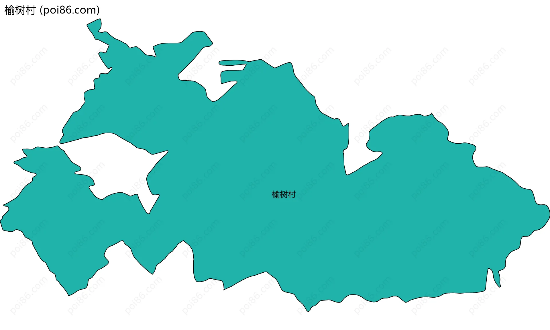 榆树村边界地图