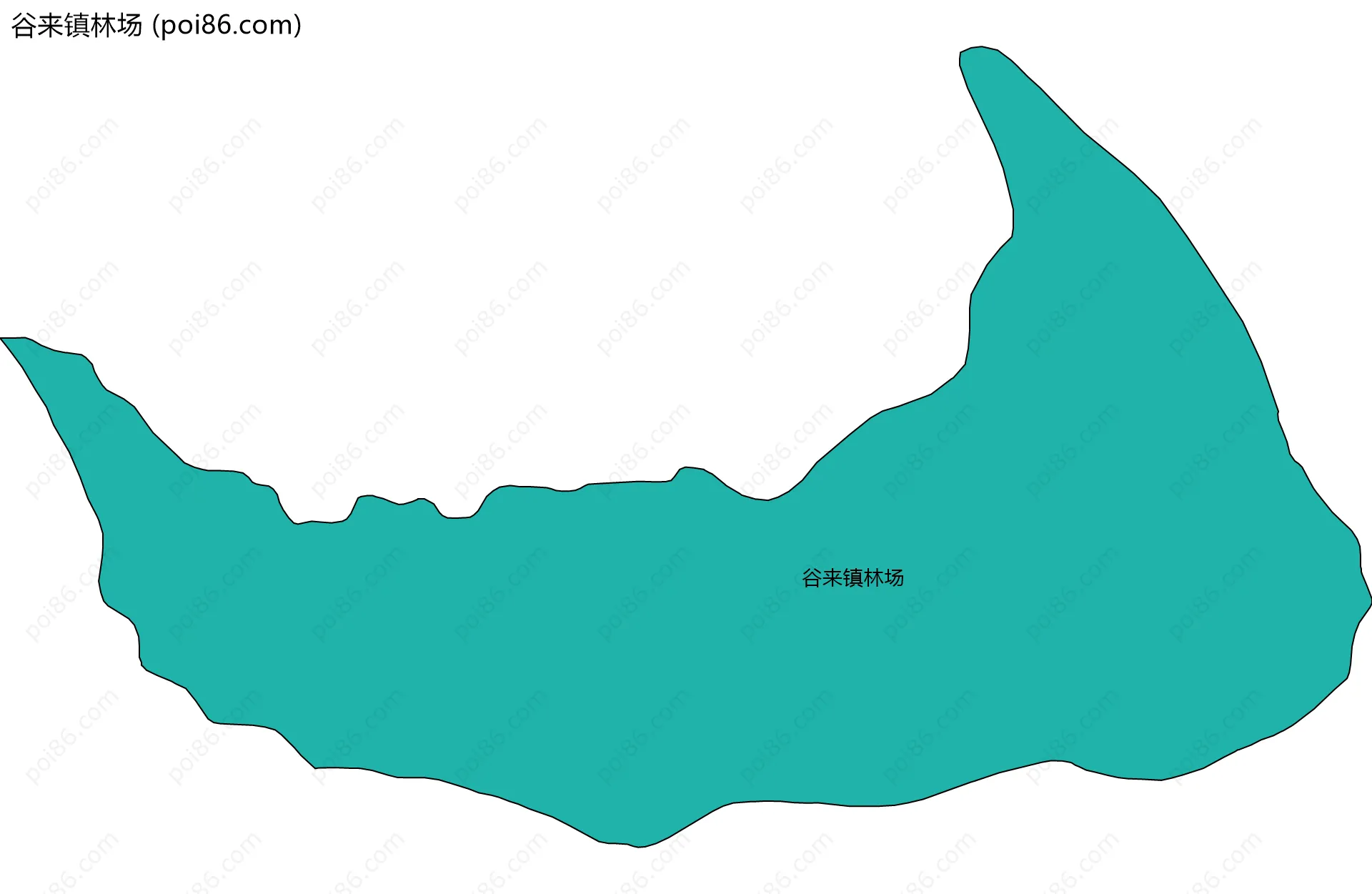 谷来镇林场边界地图
