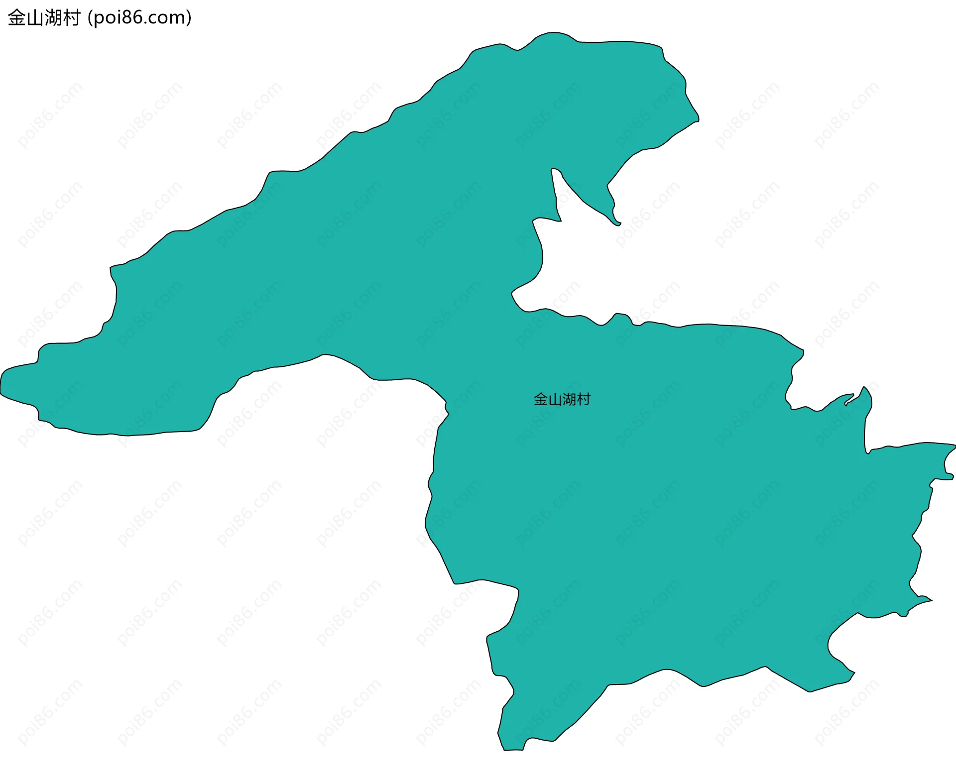 金山湖村边界地图