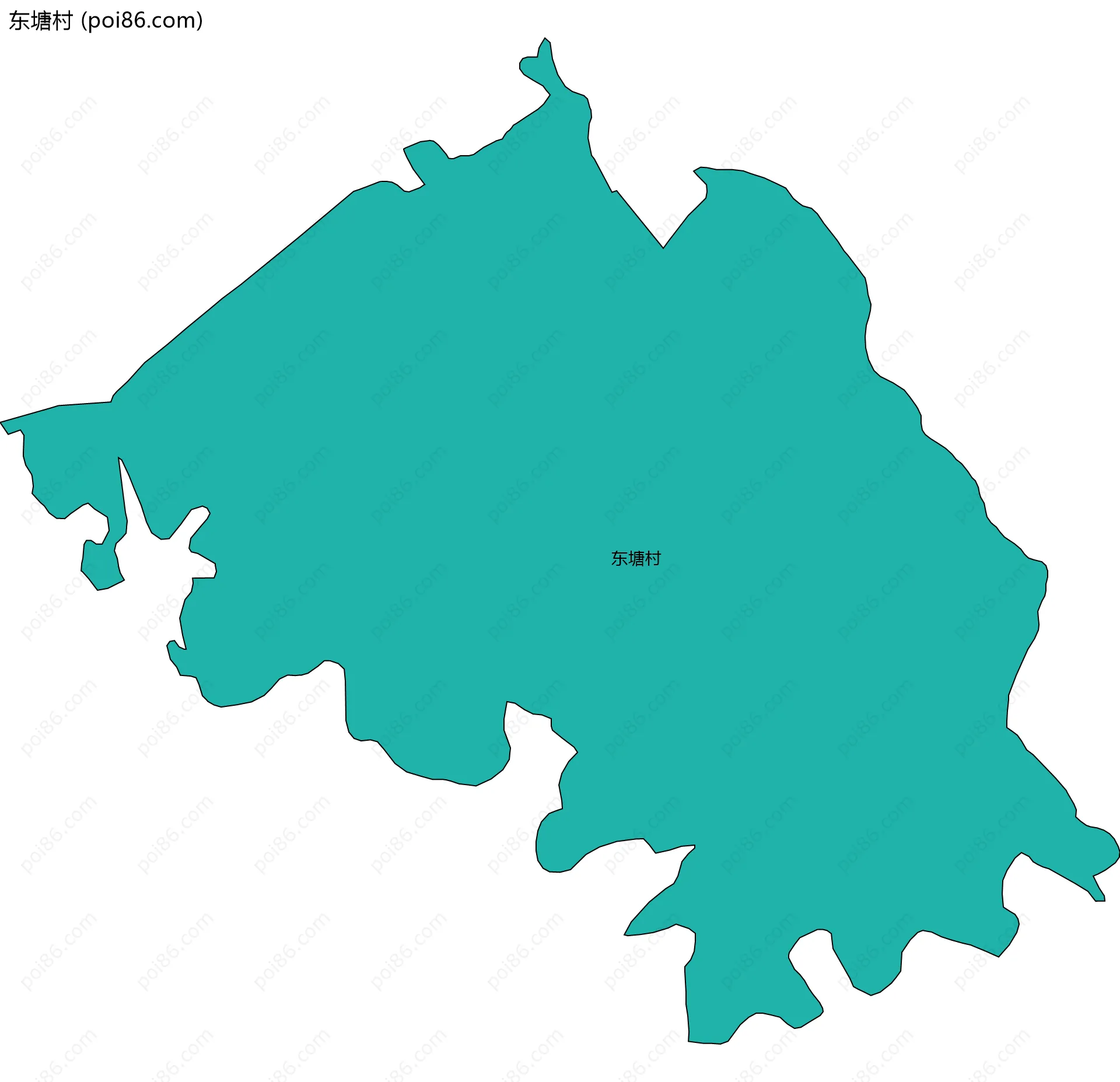 东塘村边界地图