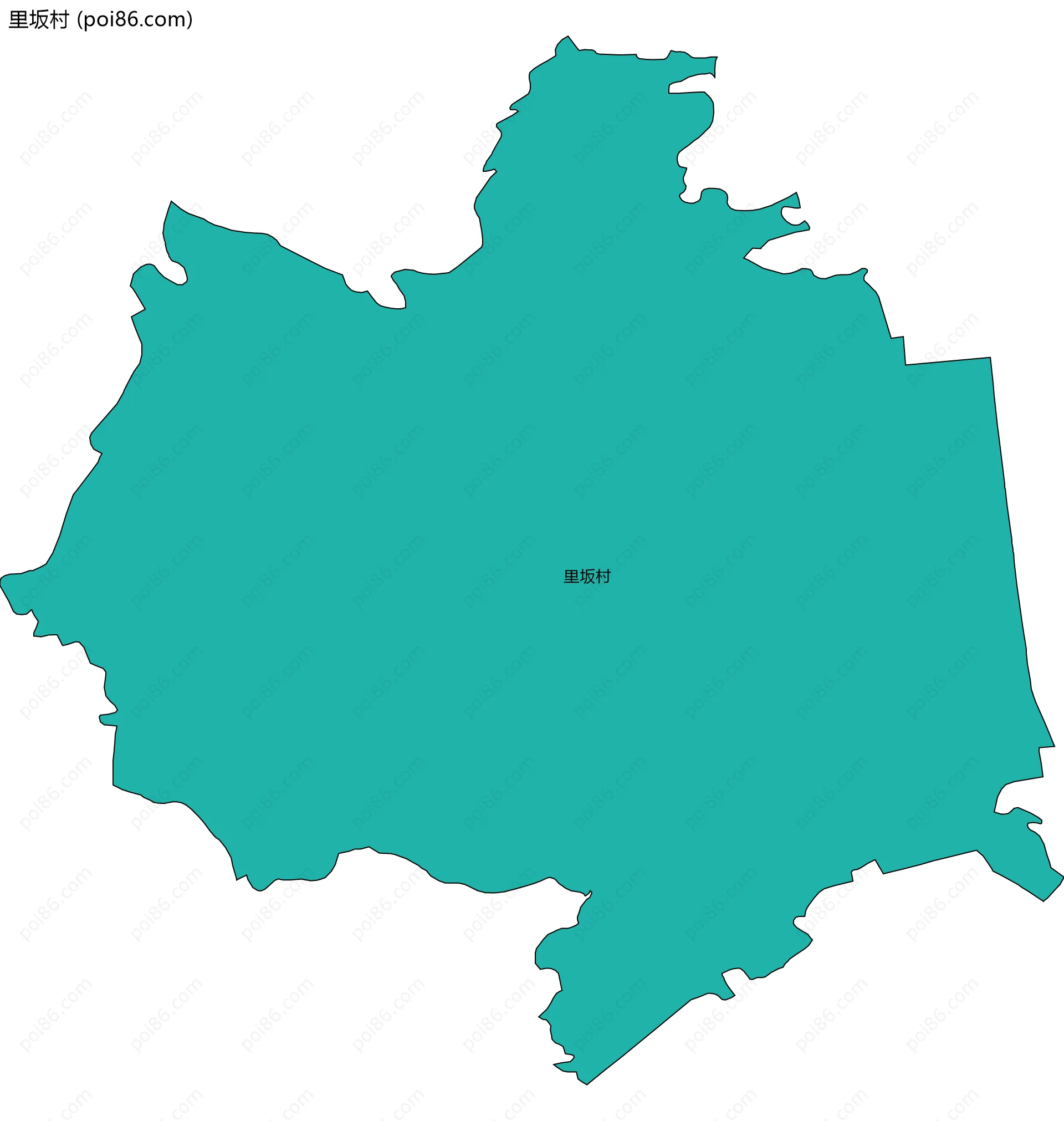 里坂村边界地图