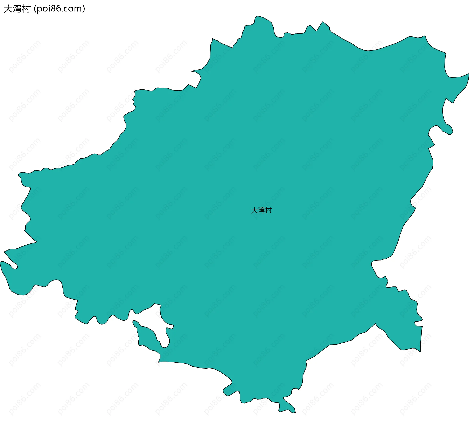 大湾村边界地图