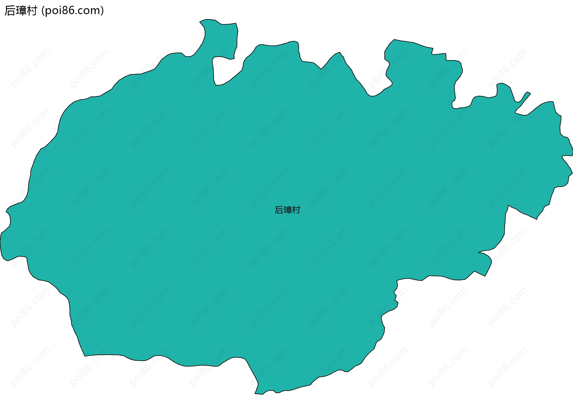 后璋村边界地图