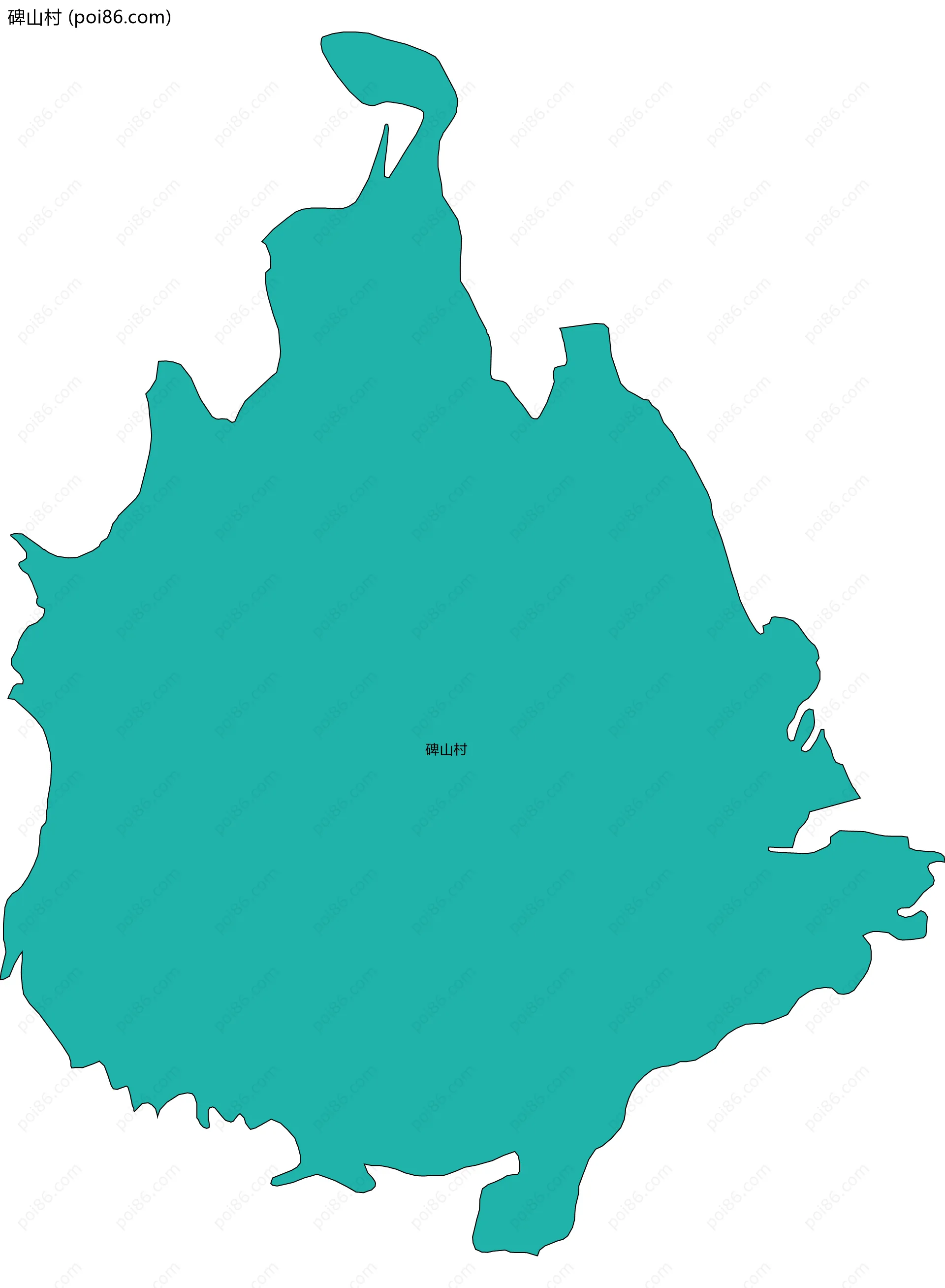 碑山村边界地图