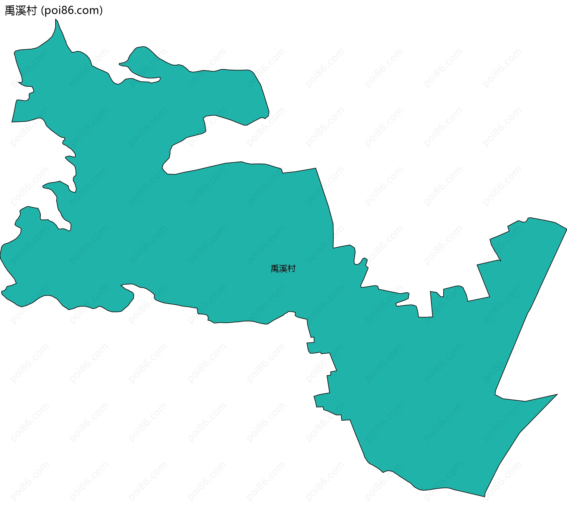 禹溪村边界地图