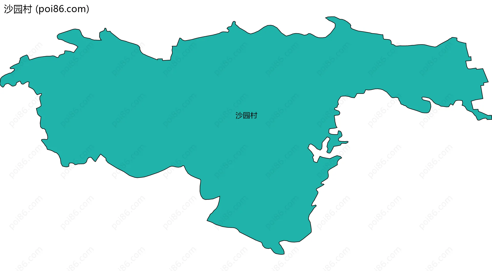 沙园村边界地图