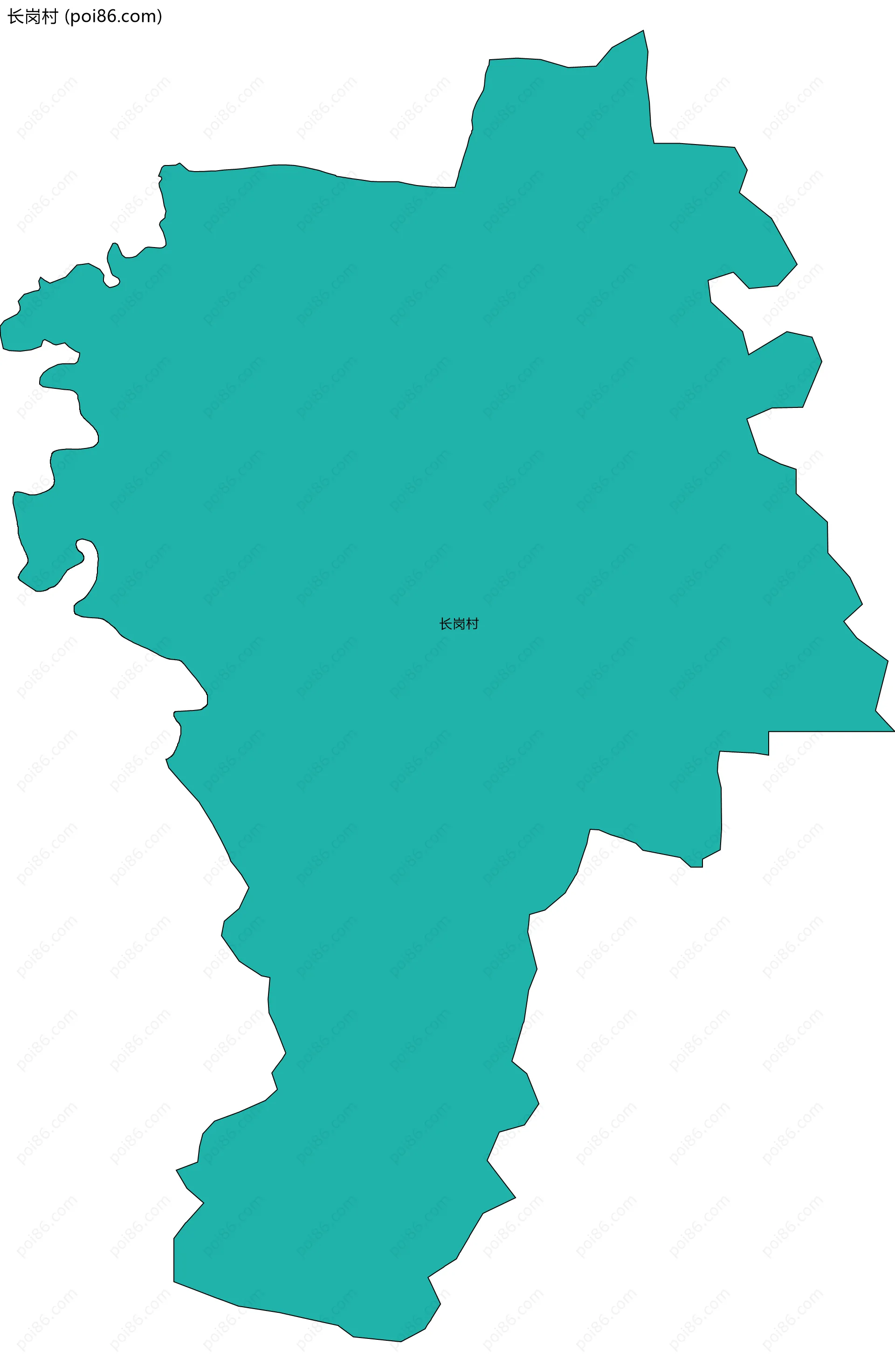 长岗村边界地图