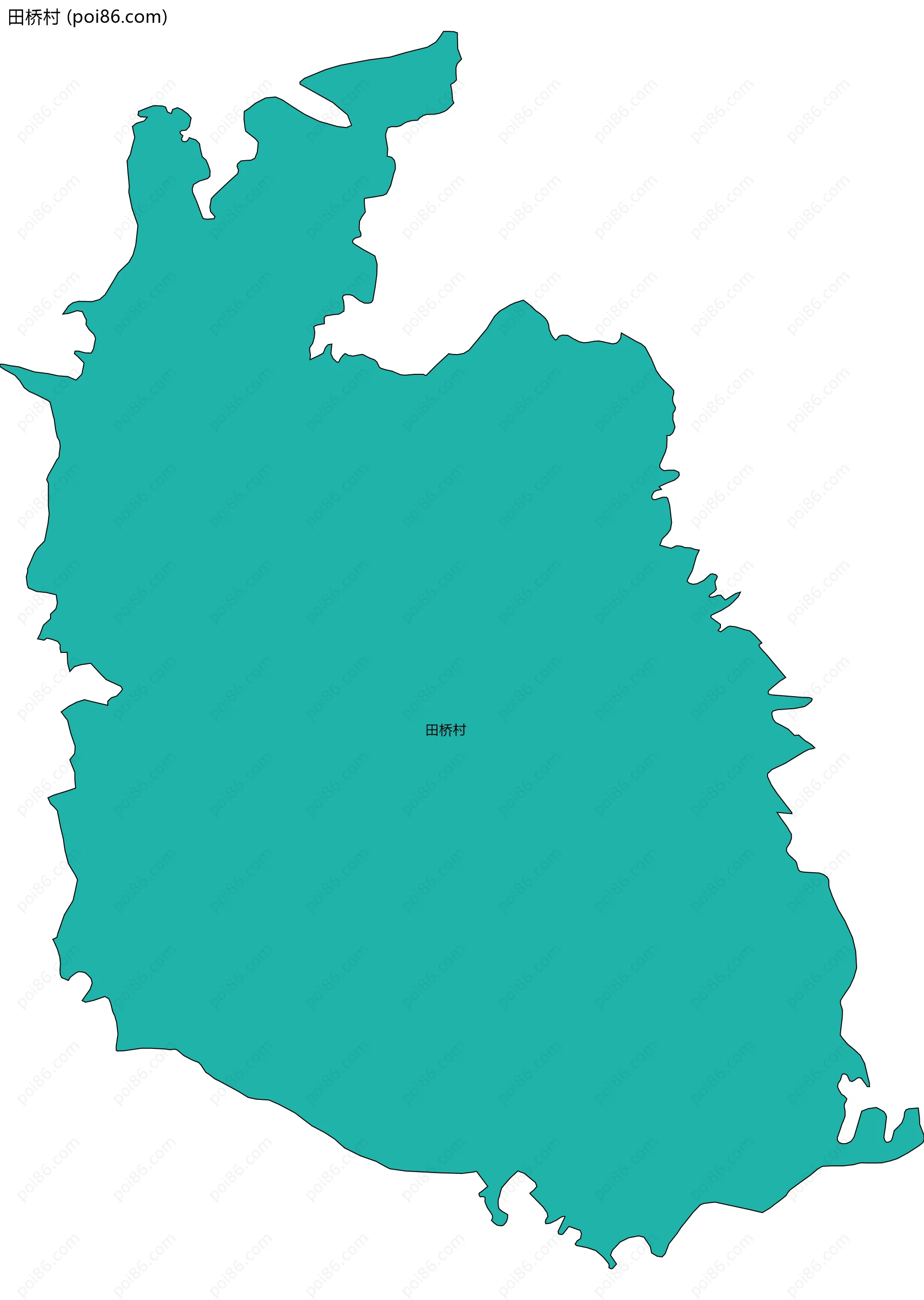 田桥村边界地图