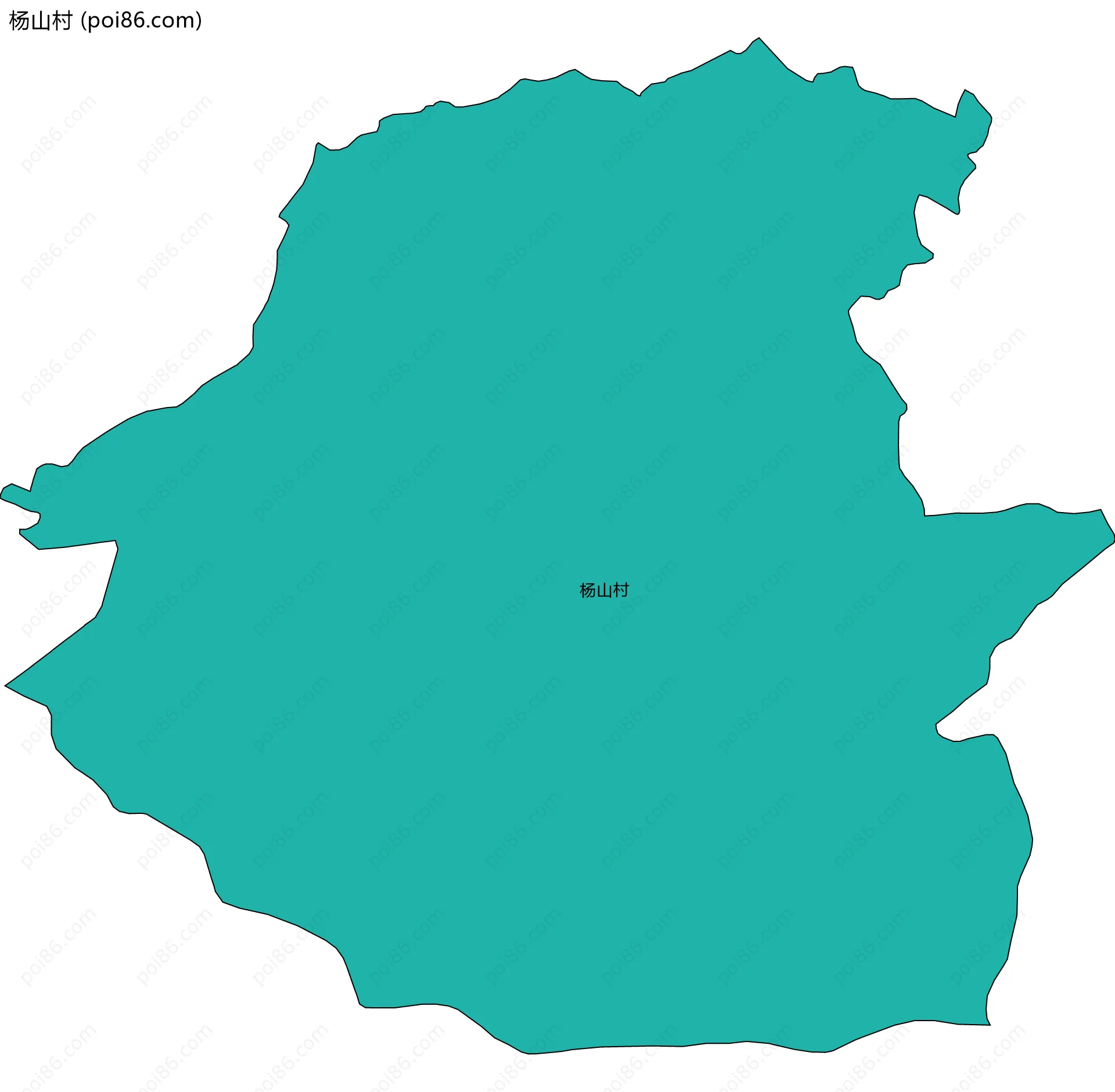 杨山村边界地图