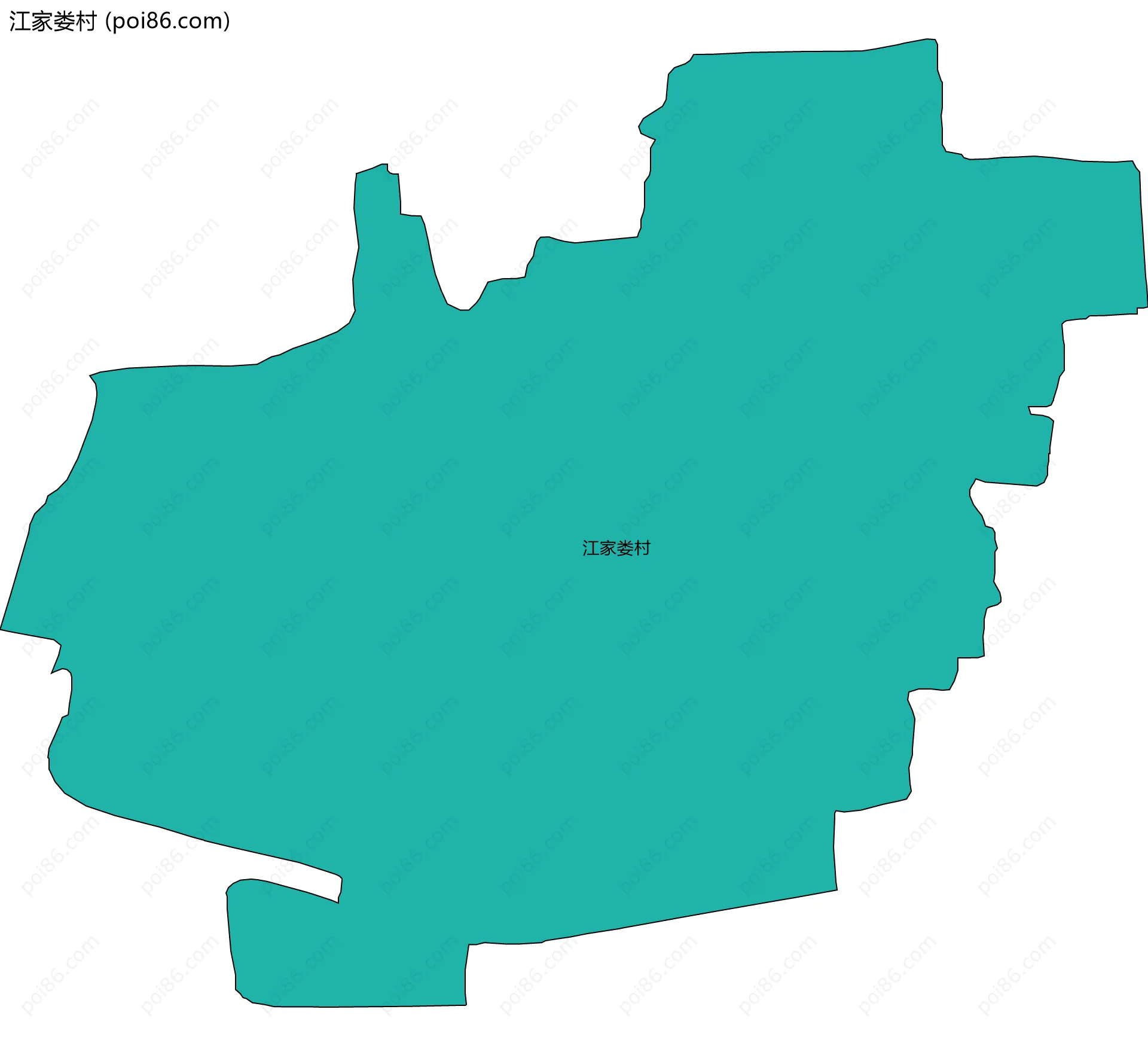 江家娄村边界地图