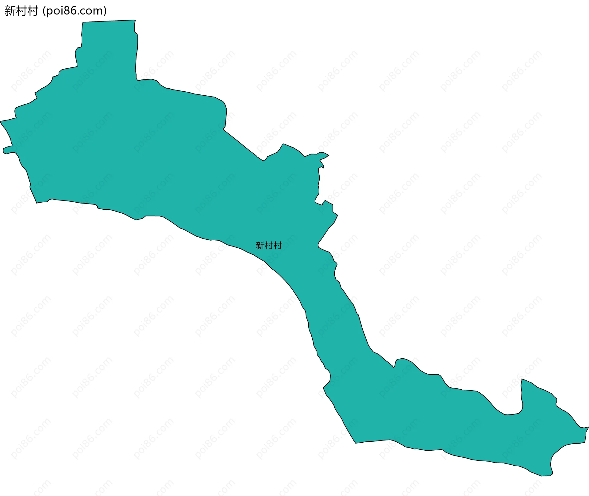 新村村边界地图