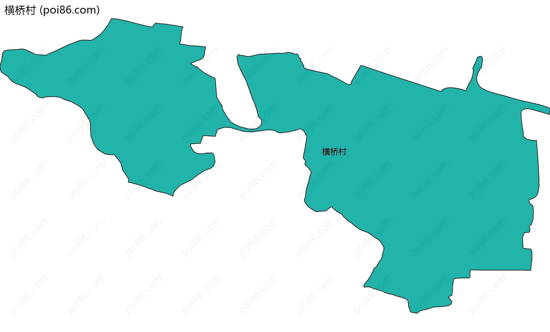 横桥村边界地图