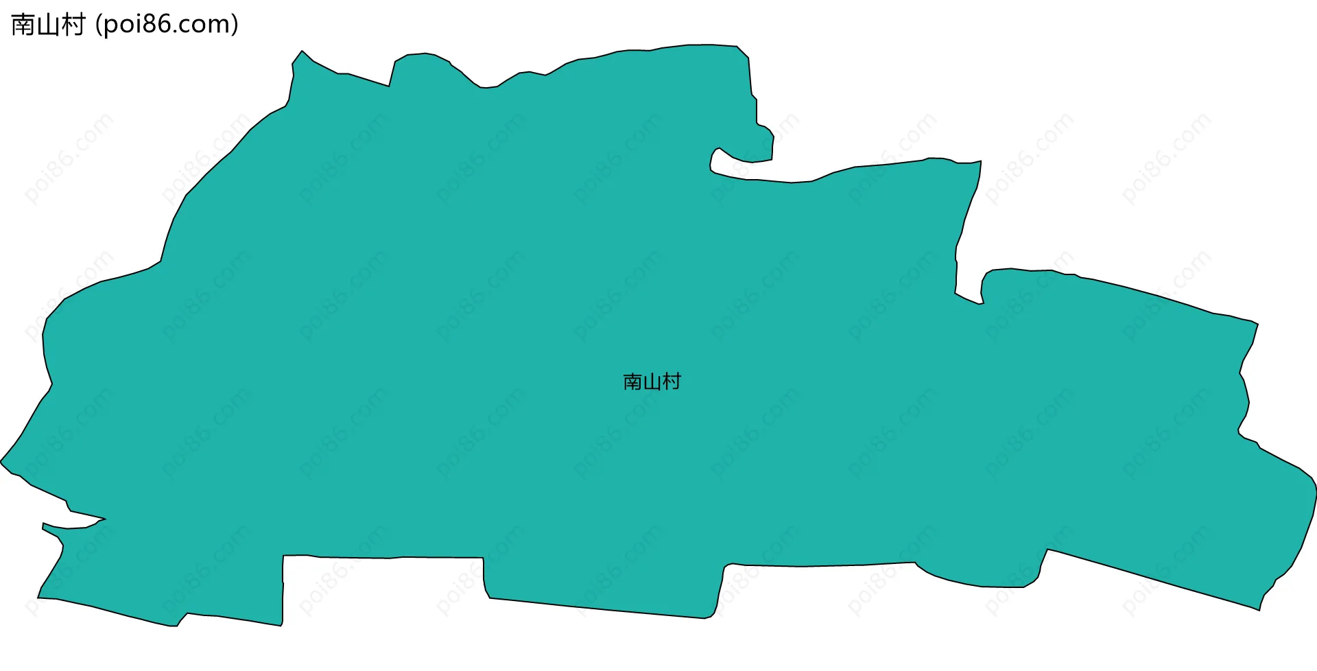 南山村边界地图