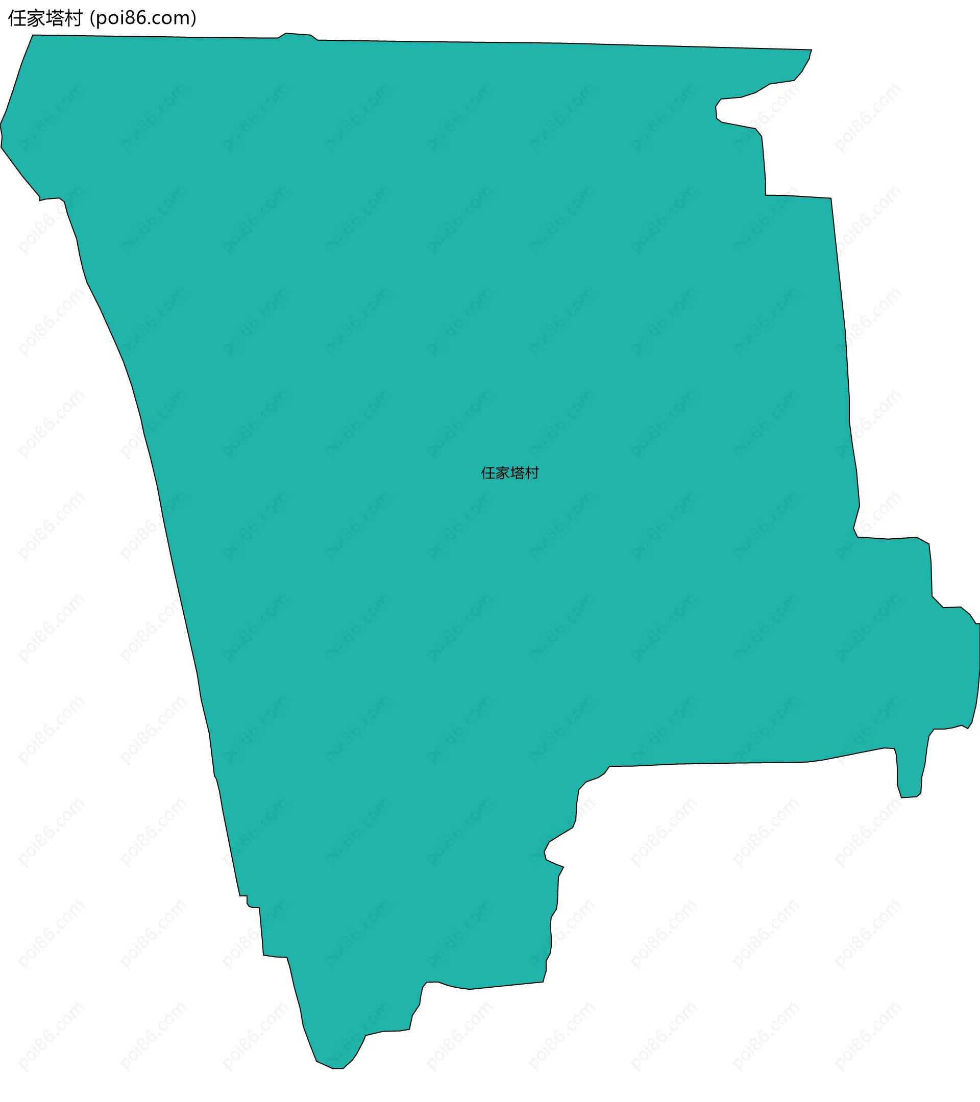 任家塔村边界地图