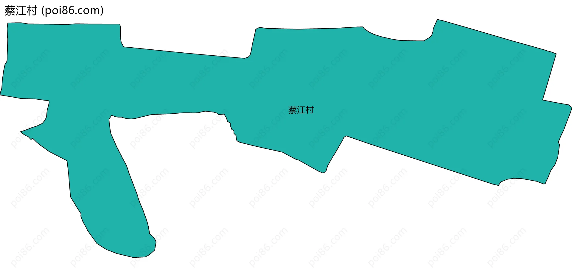 蔡江村边界地图