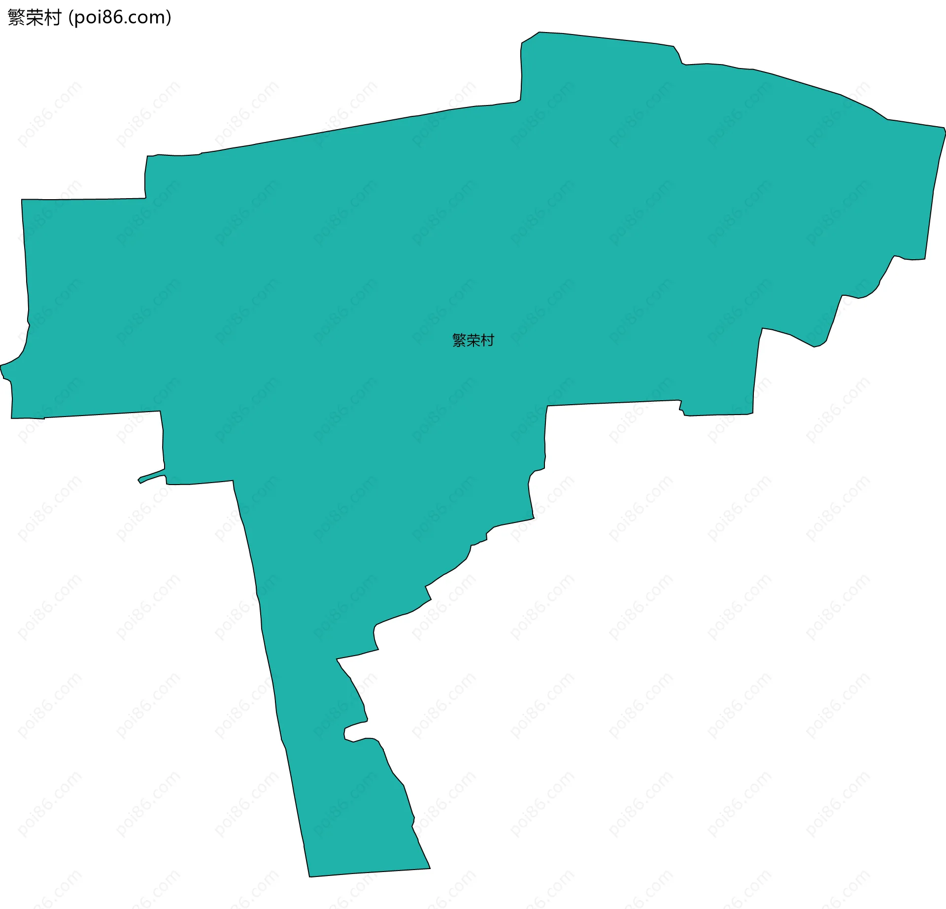 繁荣村边界地图